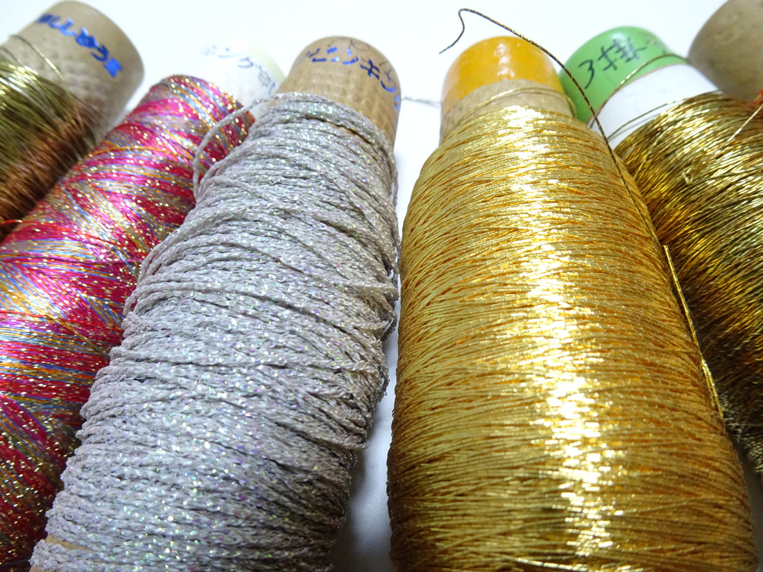 Super Special price! Japanese Vintage Metallic Thread 6sets Embroidery 15271