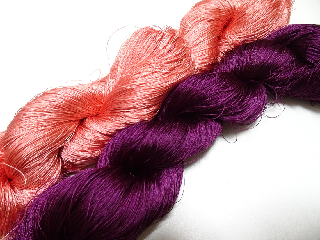 Japanese Vintage Silk Thread 2sets for Tsuzure Weaving – High-Quality 19681