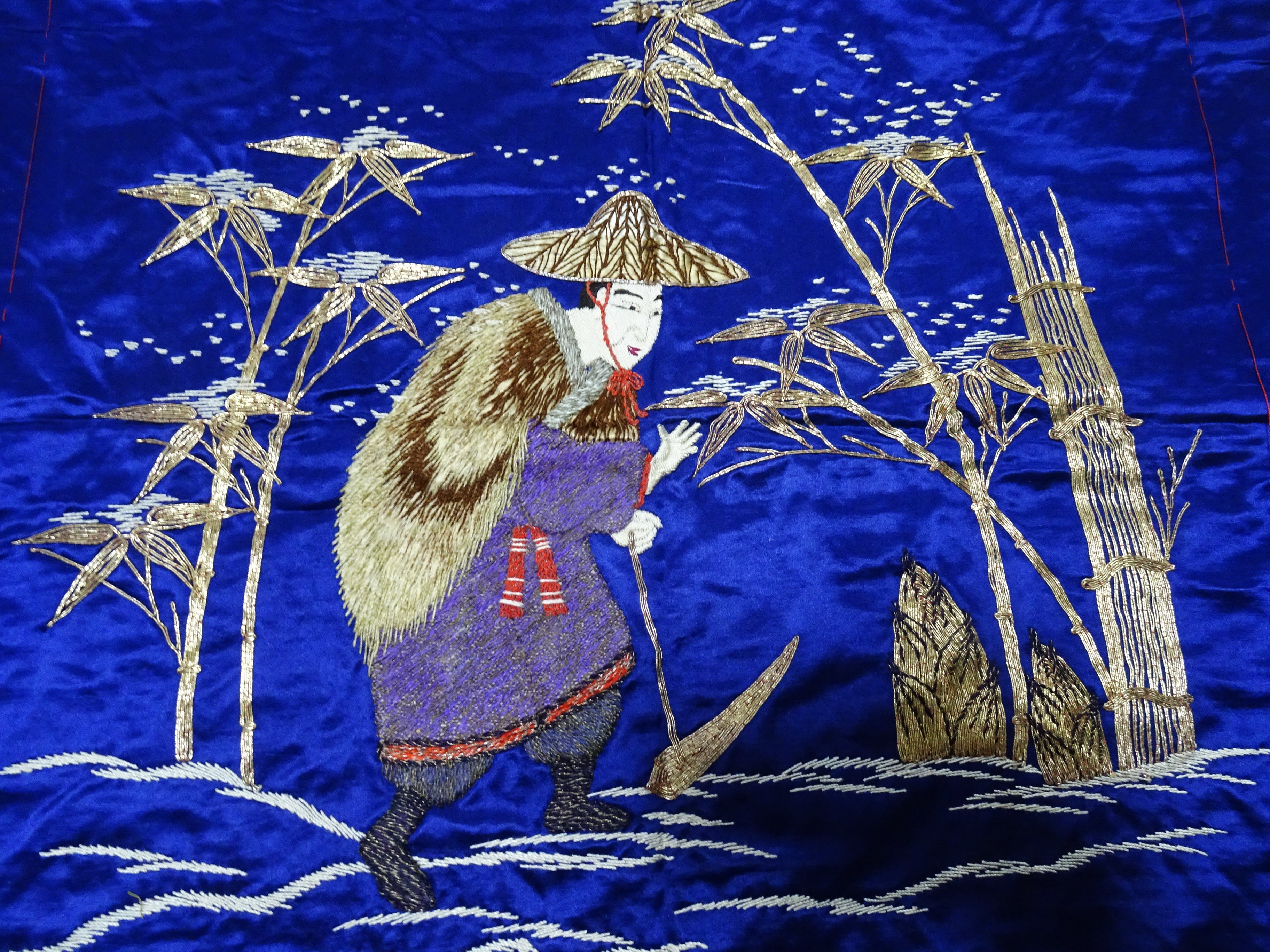 Japanese Antique high quality Super Rare Fukusa  Embroidery 7775