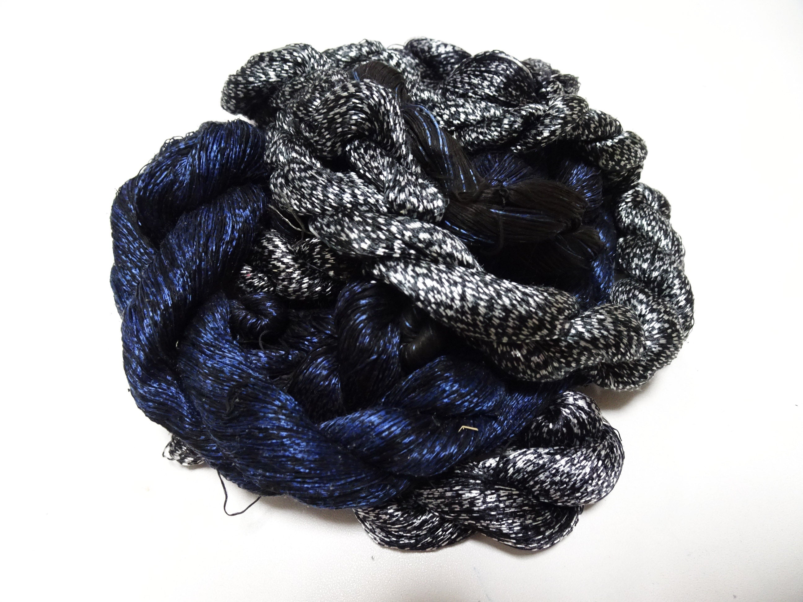 Japanese Vintage Super Rare Mud Dyeing kasuri loose Twisted Silk Thread Various Sets Embroidery & weave 13725