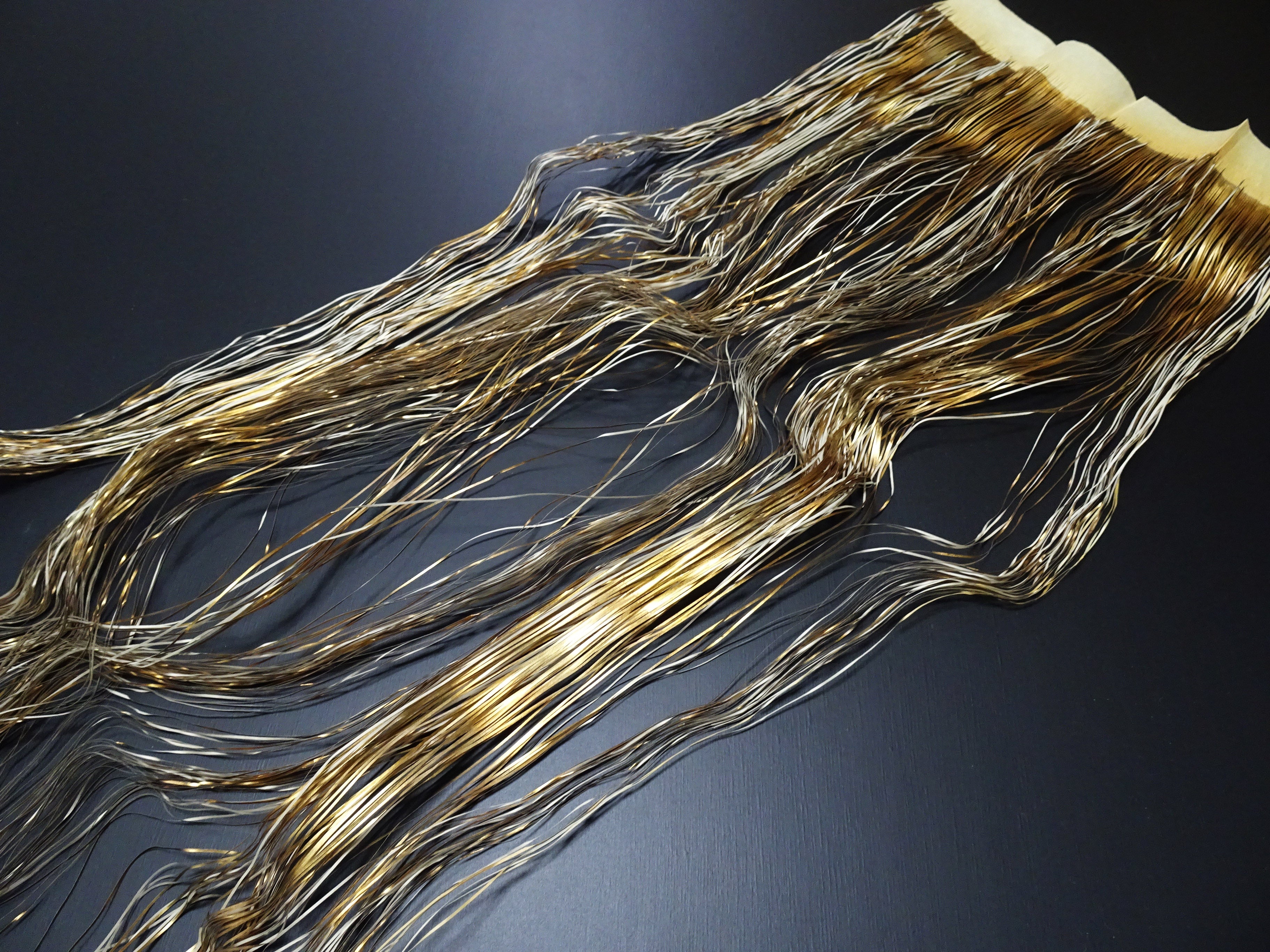 Super Rare Vintage Saga Nishiki Flat Gold Leaf Thread – Premium Hira-haku, Traditional Japanese Textile Material 16002