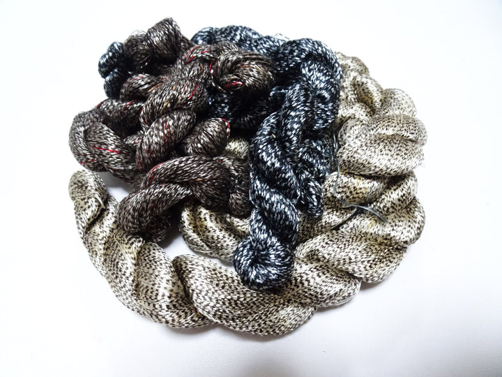 Japanese Vintage Super Rare Mud Dyeing kasuri loose Twisted Silk Thread Various Sets Embroidery & weave 13727