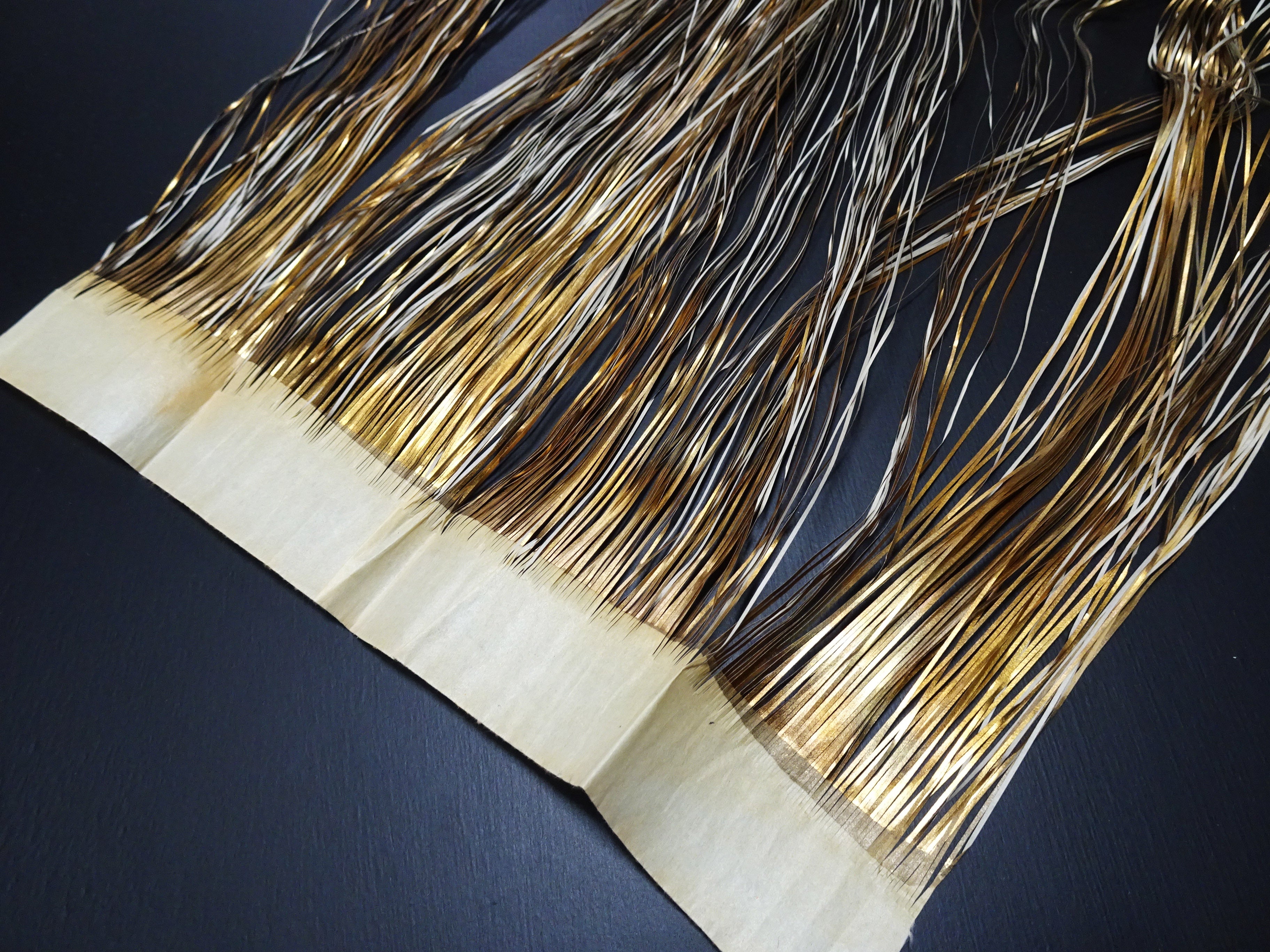 Super Rare Vintage Saga Nishiki Flat Gold Leaf Thread – Premium Hira-haku, Traditional Japanese Textile Material 16002