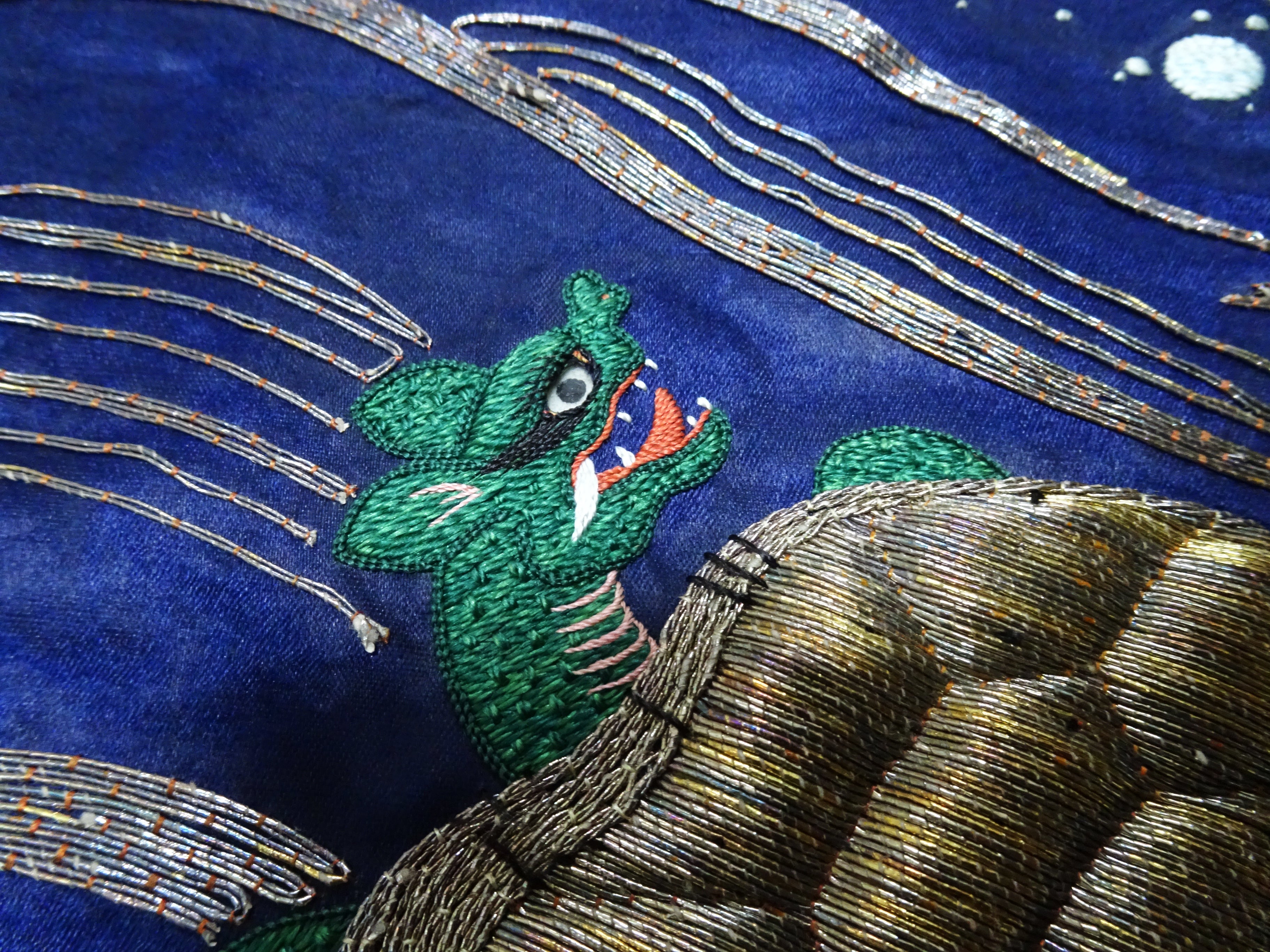 Japanese Antique high quality Super Rare Fukusa Embroidery