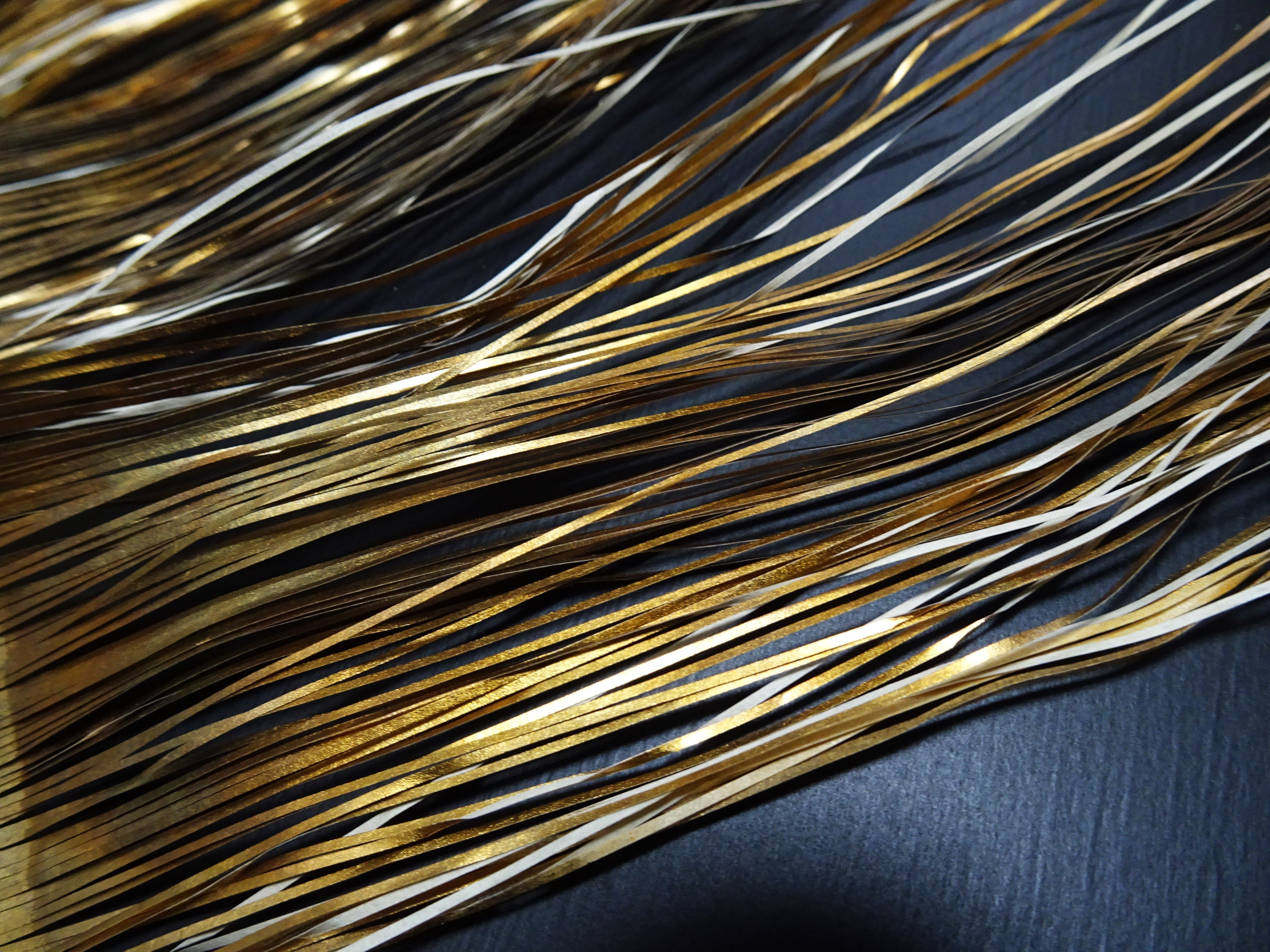 Super Rare Vintage Saga Nishiki Flat Gold Leaf Thread – Premium Hira-haku, Traditional Japanese Textile Material 16002