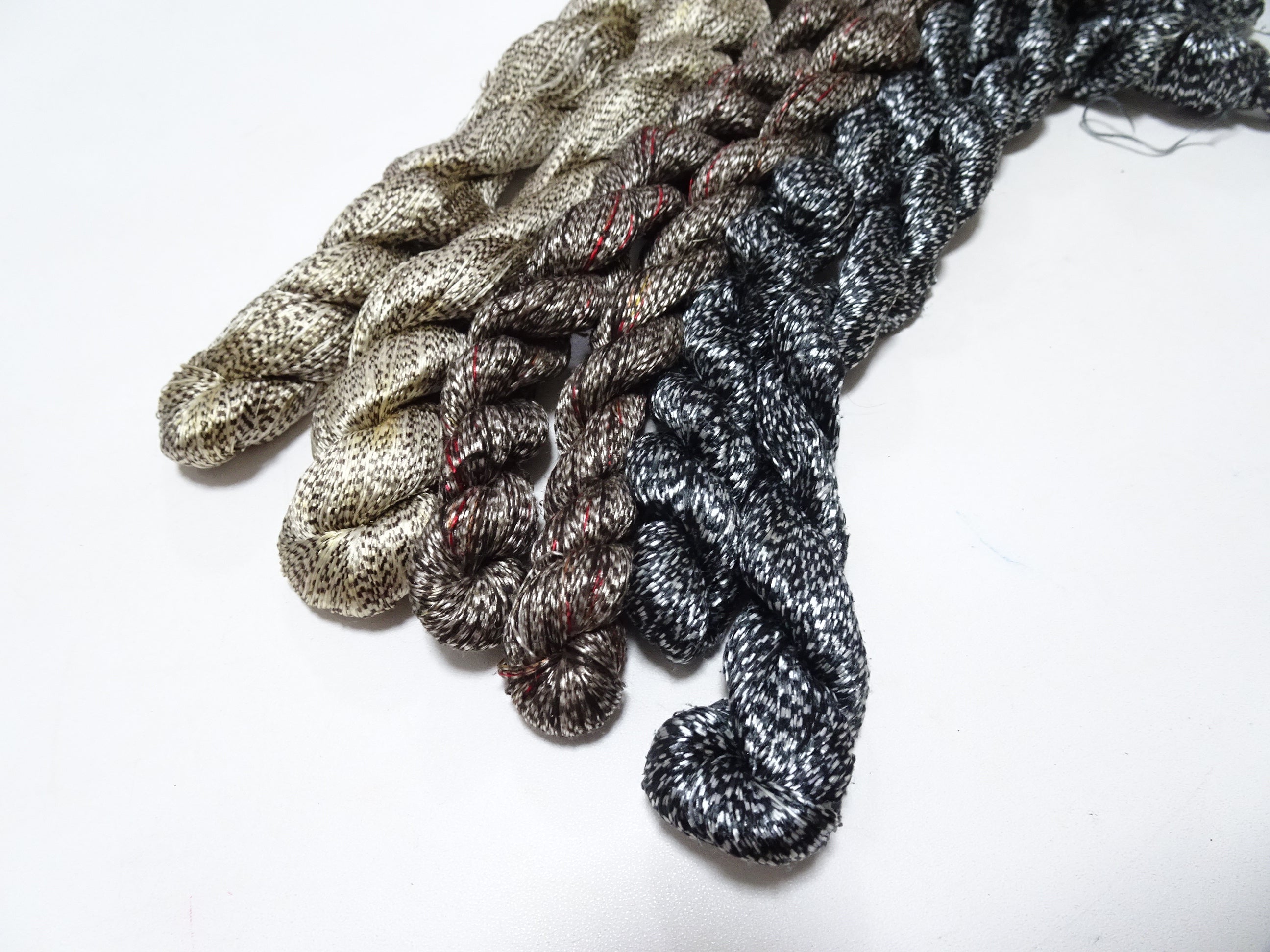 Japanese Vintage Super Rare Mud Dyeing kasuri loose Twisted Silk Thread Various Sets Embroidery & weave 13727