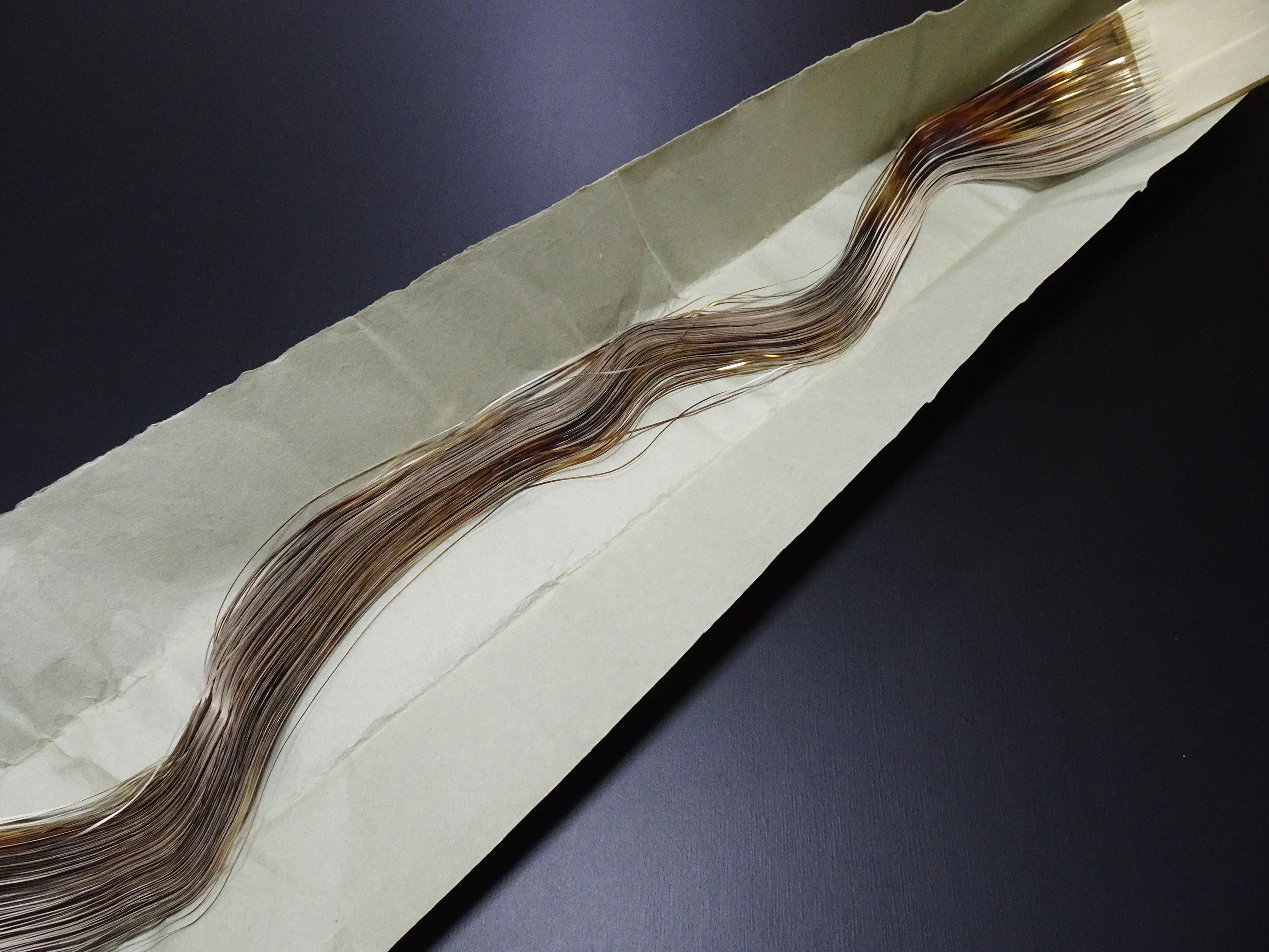 Super Rare Vintage Saga Nishiki Flat Gold Leaf Thread – Premium Hira-haku, Traditional Japanese Textile Material 16003