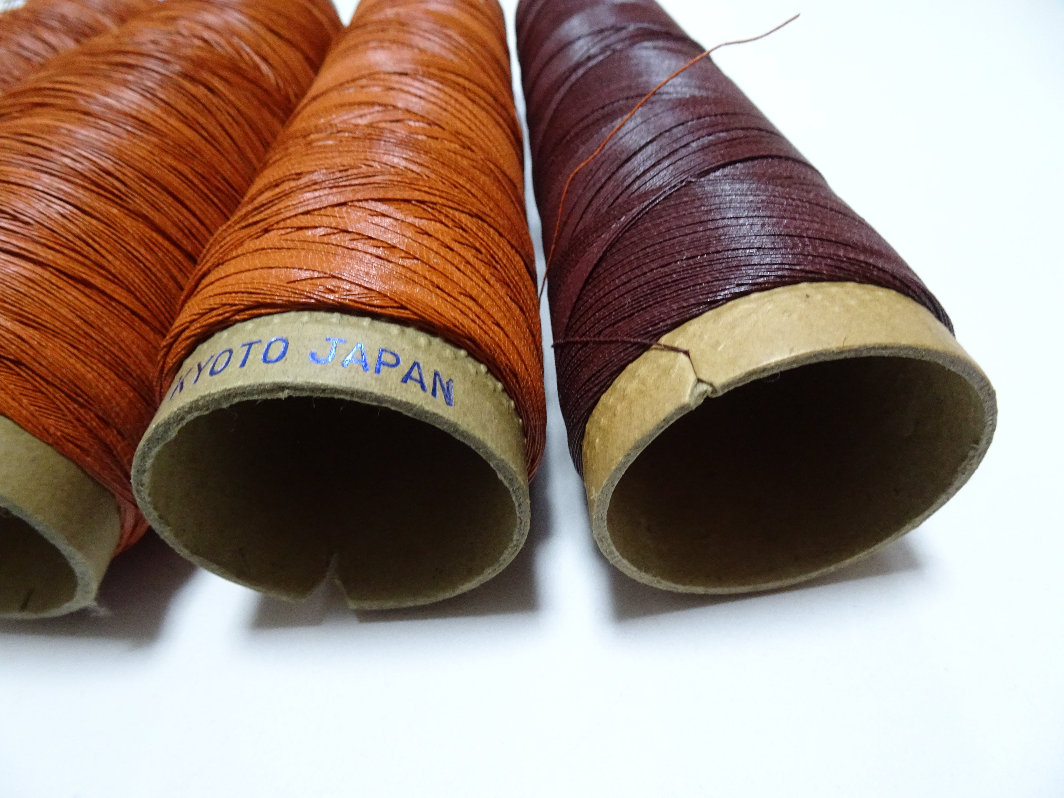 Japanese Vintage Hon Urushi (japanese lacquer) thread 4Sets thick type ...