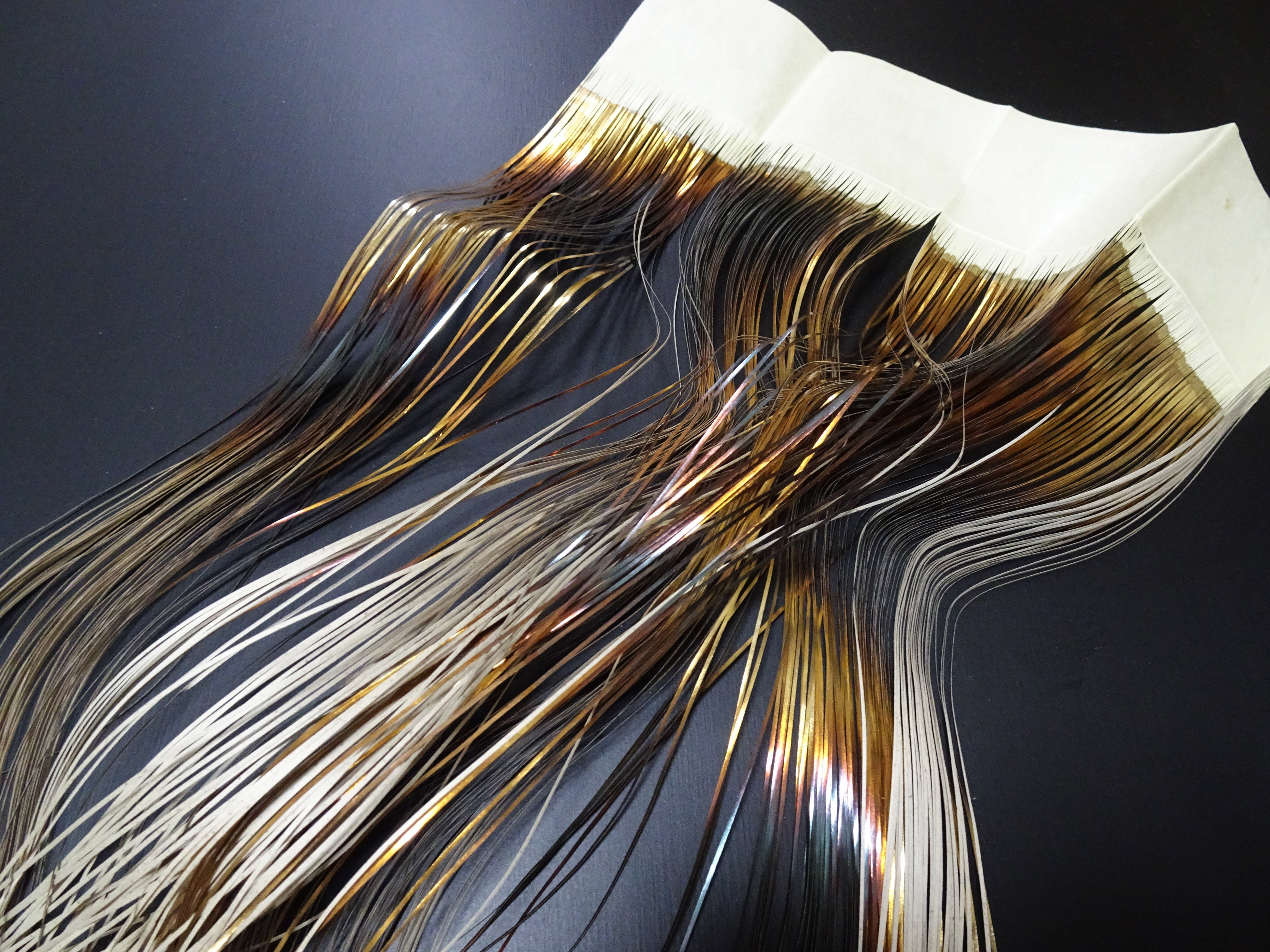 Super Rare Vintage Saga Nishiki Flat Gold Leaf Thread – Premium Hira-haku, Traditional Japanese Textile Material 16003
