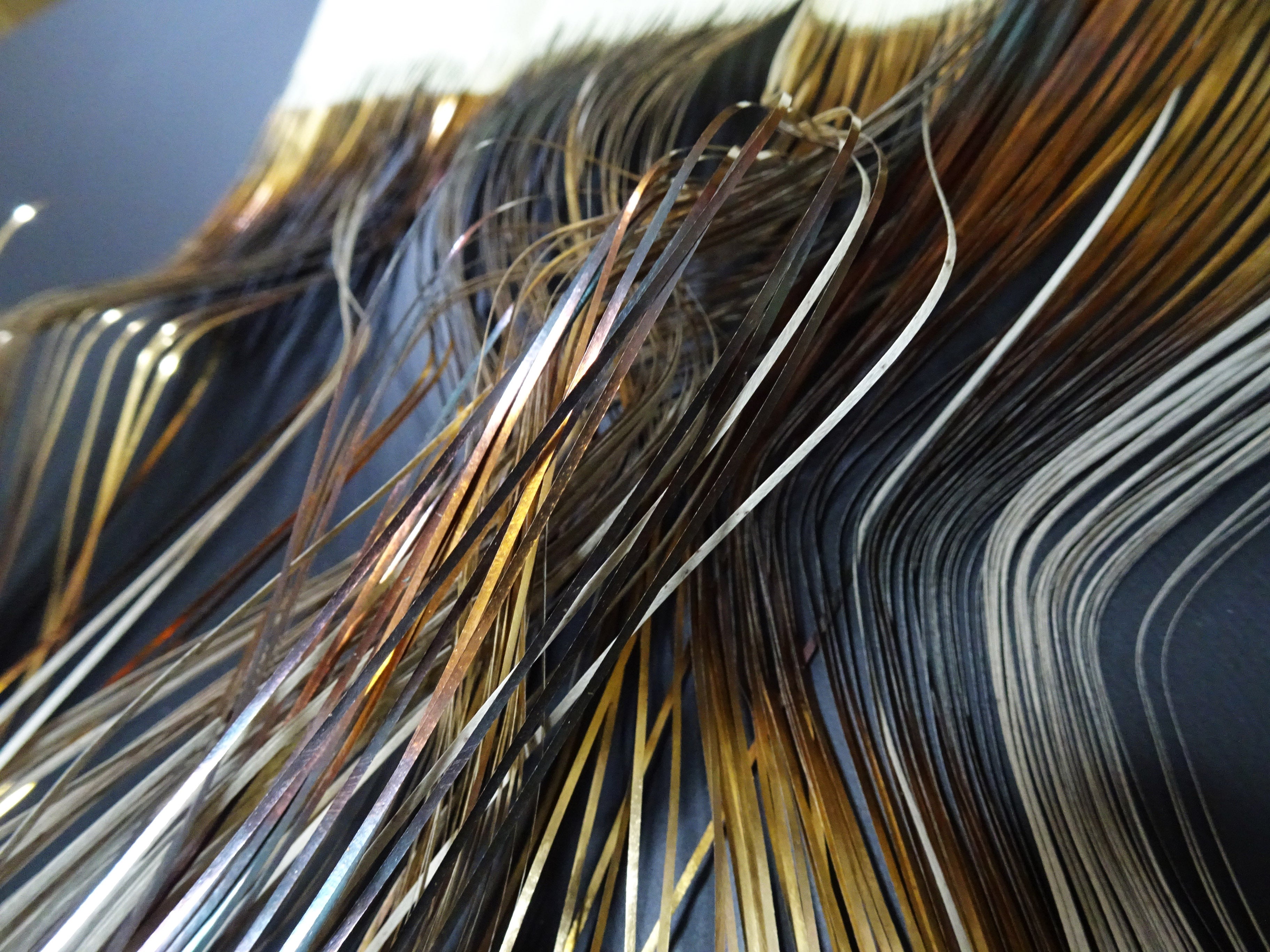 Super Rare Vintage Saga Nishiki Flat Gold Leaf Thread – Premium Hira-haku, Traditional Japanese Textile Material 16003