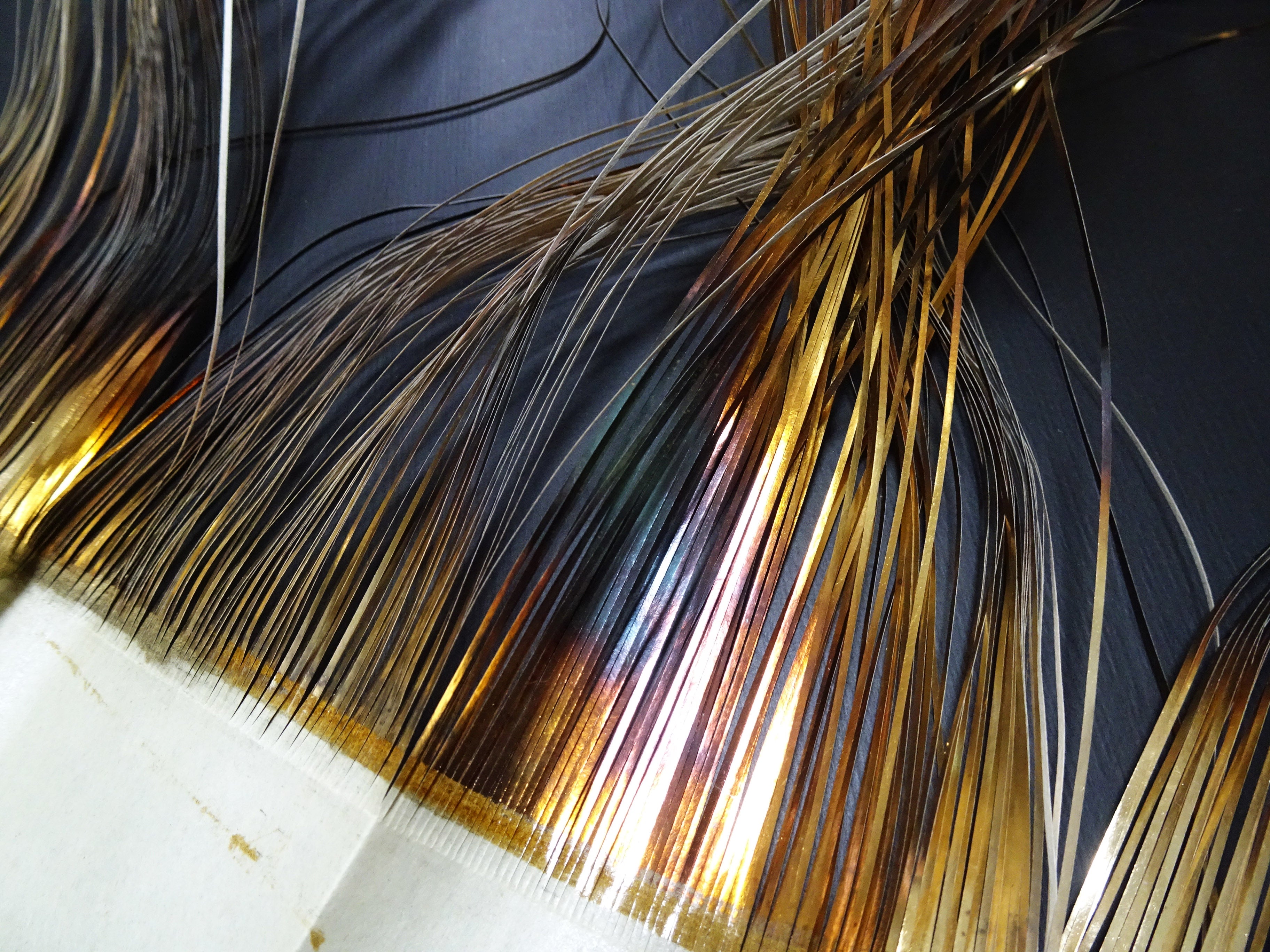 Super Rare Vintage Saga Nishiki Flat Gold Leaf Thread – Premium Hira-haku, Traditional Japanese Textile Material 16003