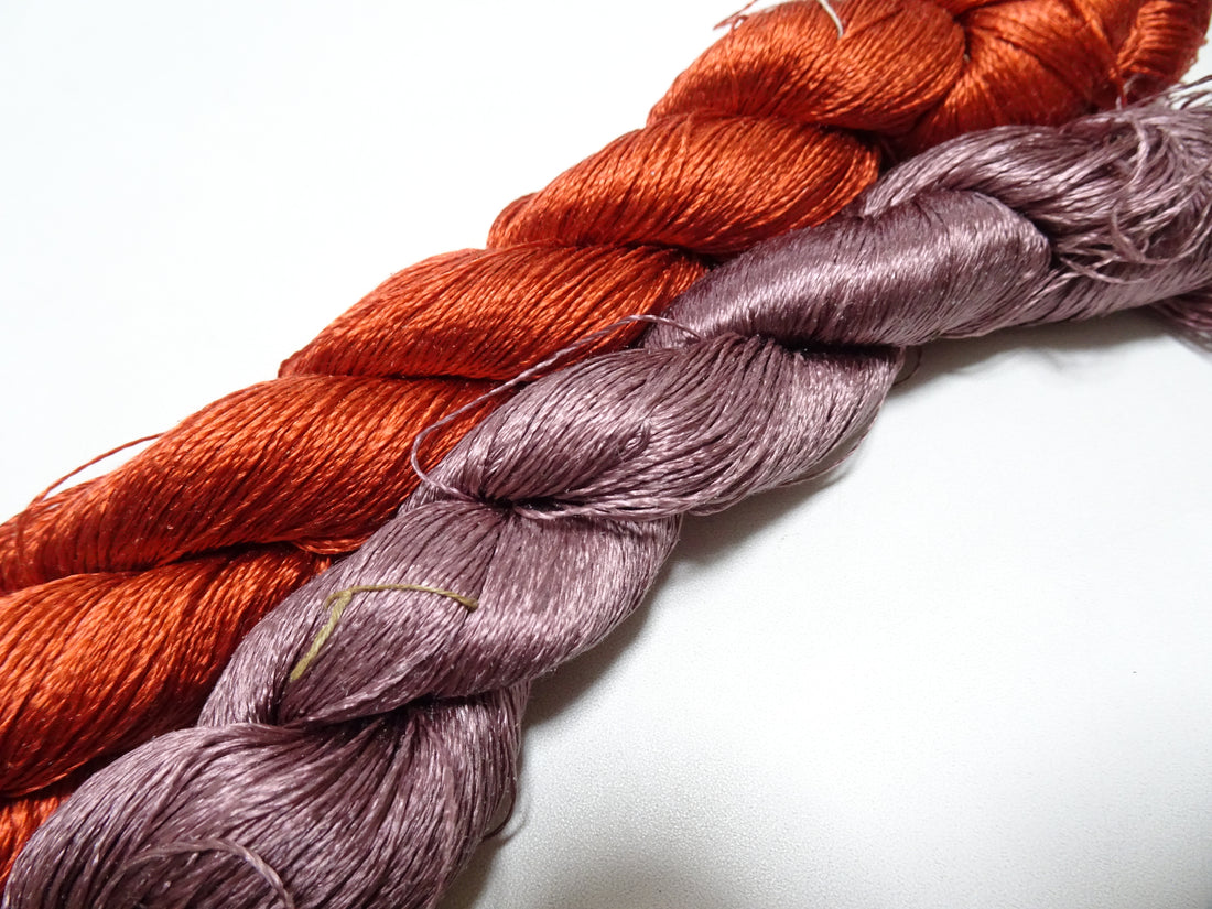 Japanese Vintage Twisted Silk Thread 2sets Embroidery 18391
