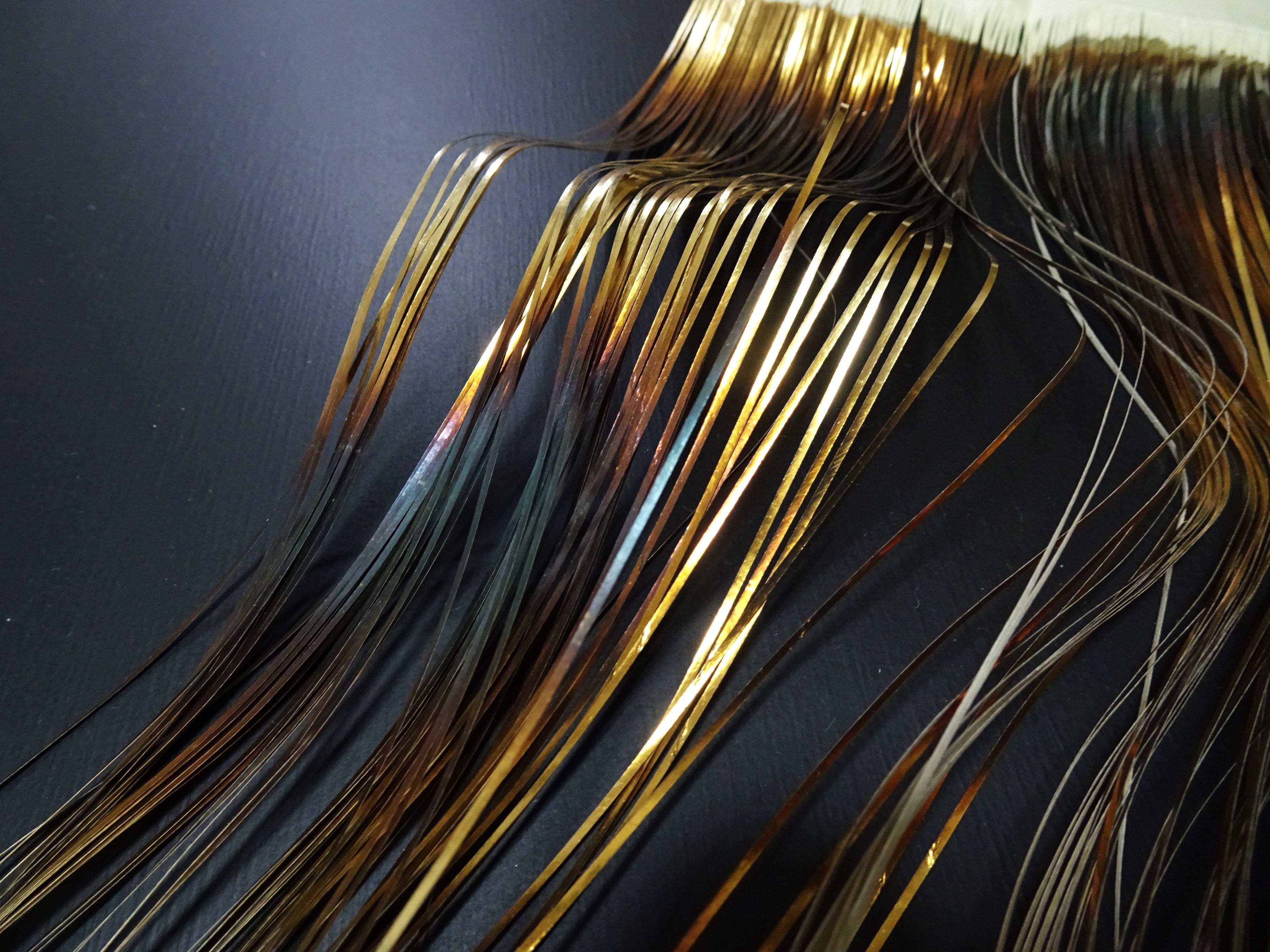 Super Rare Vintage Saga Nishiki Flat Gold Leaf Thread – Premium Hira-haku, Traditional Japanese Textile Material 16003