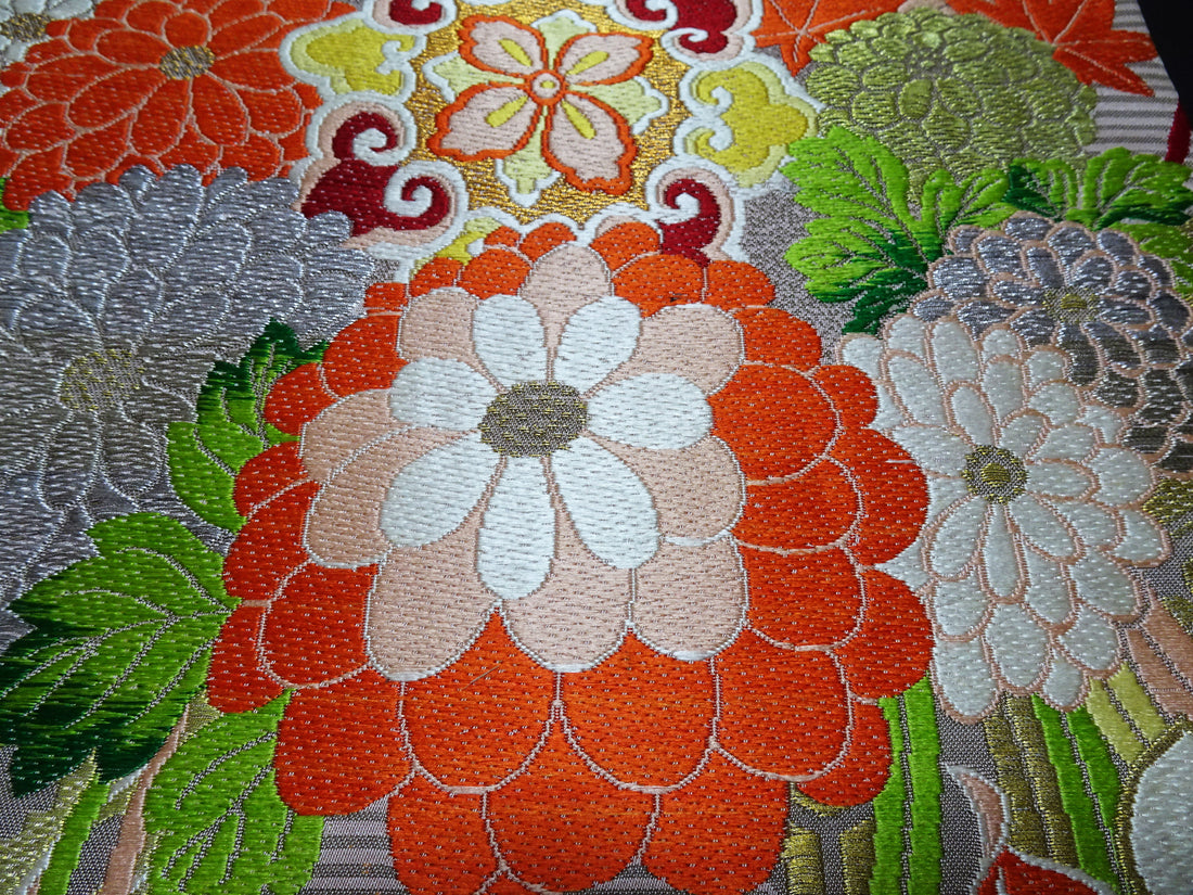 Japanese Antique Maru Obi – Double-Sided All-Over Design  Elegant  17515