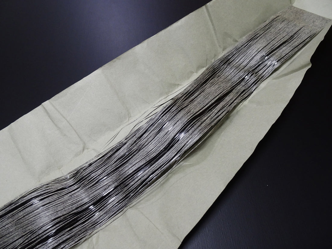 Super Rare Vintage Saga Nishiki Flat Urushi lacquer Thread – Premium Hira-haku, Traditional Japanese Textile Material 16004