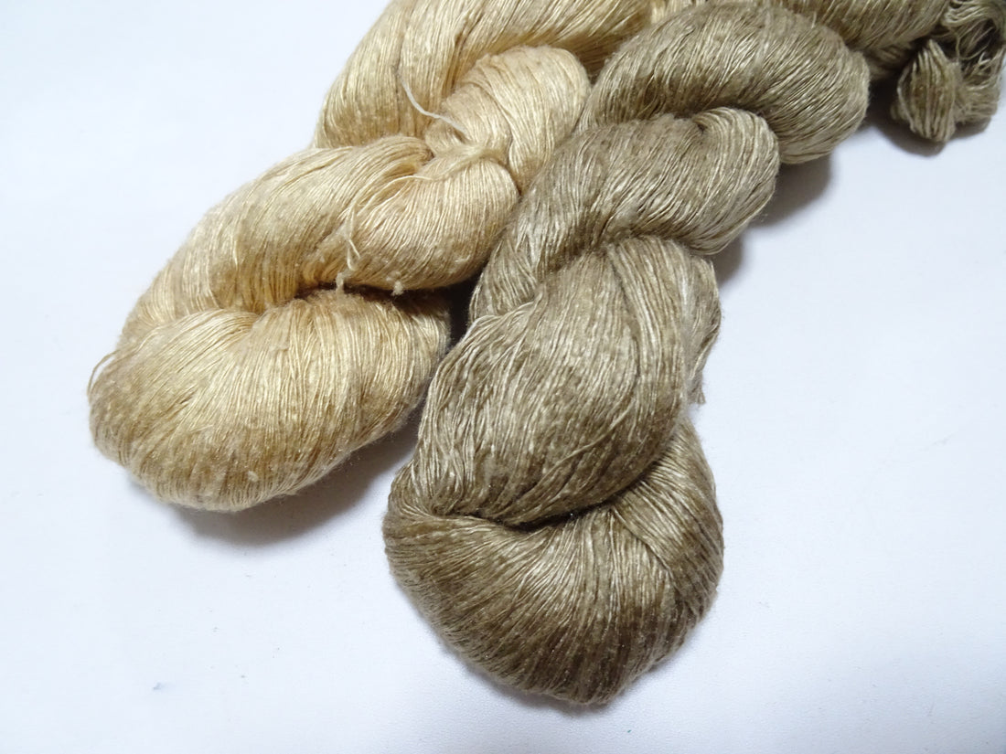 Japanese Vintage Mawata Tsumugi Fine Quality Silk Thread 2sets embroidery & Weave 17035