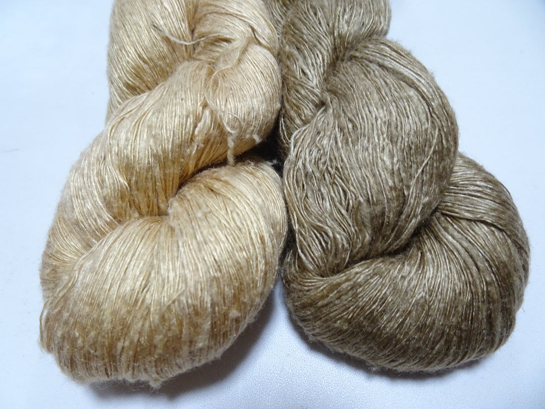 Japanese Vintage Mawata Tsumugi Fine Quality Silk Thread 2sets embroidery & Weave 17035
