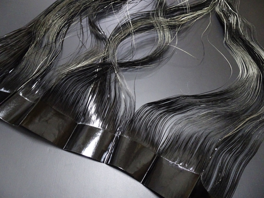 Super Rare Vintage Saga Nishiki Flat Urushi lacquer Thread – Premium Hira-haku, Traditional Japanese Textile Material 16004