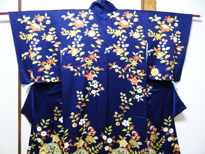 Japanese Kimono Silk Homongi Luxurious Floral Pattern 18100