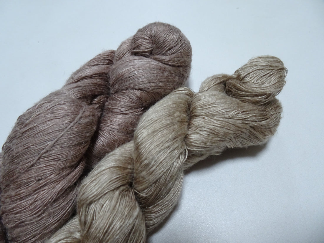 Japanese Vintage Mawata Tsumugi Fine Quality Silk Thread 2sets embroidery & Weave 17037