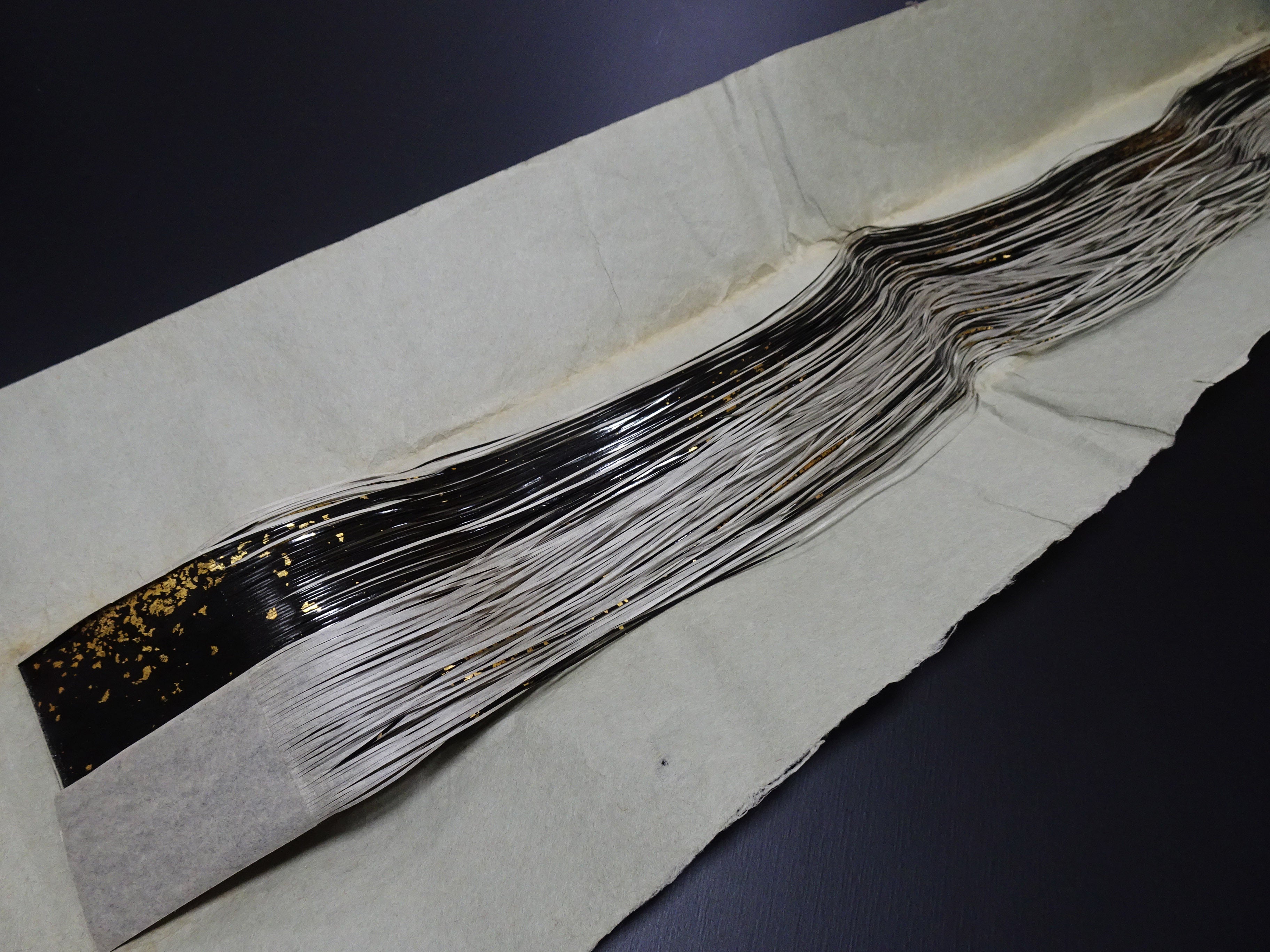 Super Rare Vintage Saga Nishiki Flat Urushi lacquer Kinsunago