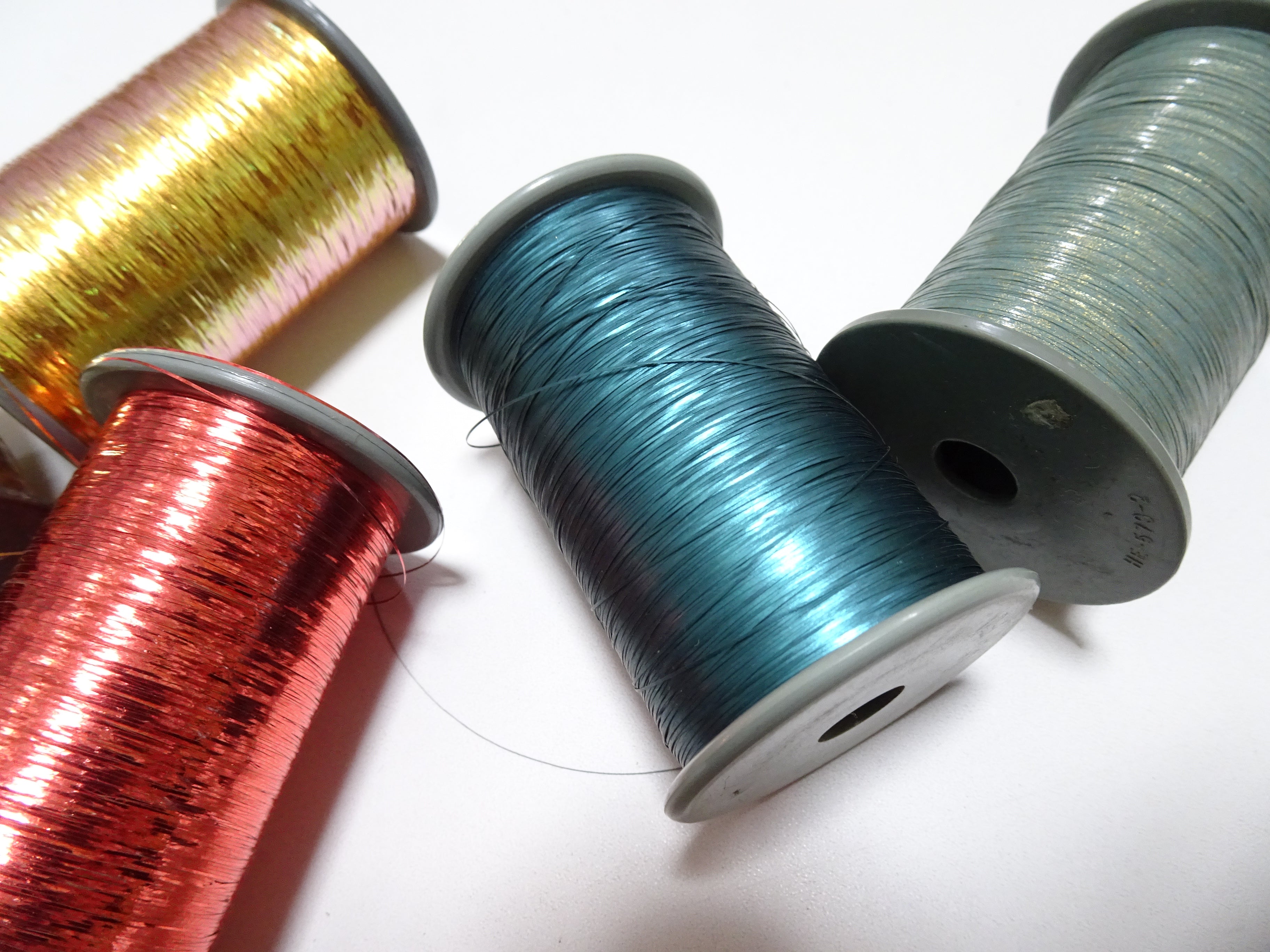 Japanese Vintage Metal thread flat type Hirahaku 5set Aluminum foil ...