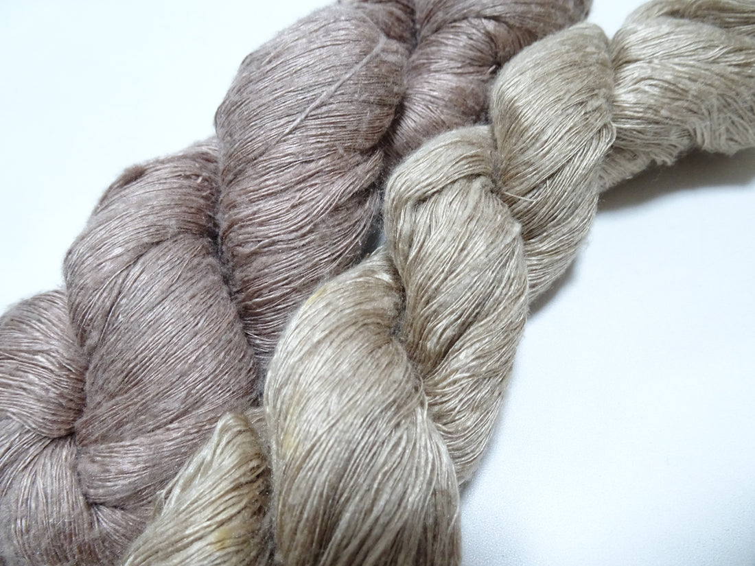 Japanese Vintage Mawata Tsumugi Fine Quality Silk Thread 2sets embroidery & Weave 17037