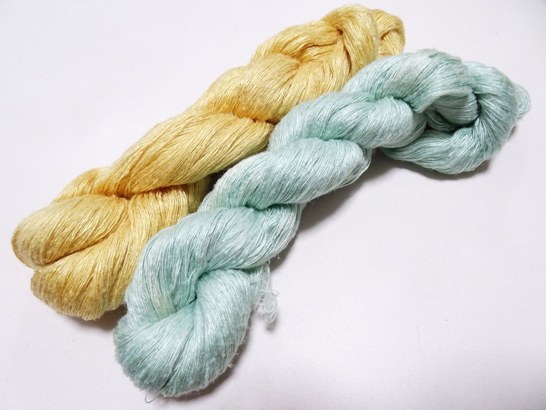 Japanese Vintage Mawata Tsumugi Fine Quality Silk Thread 2sets embroidery & Weave 17039