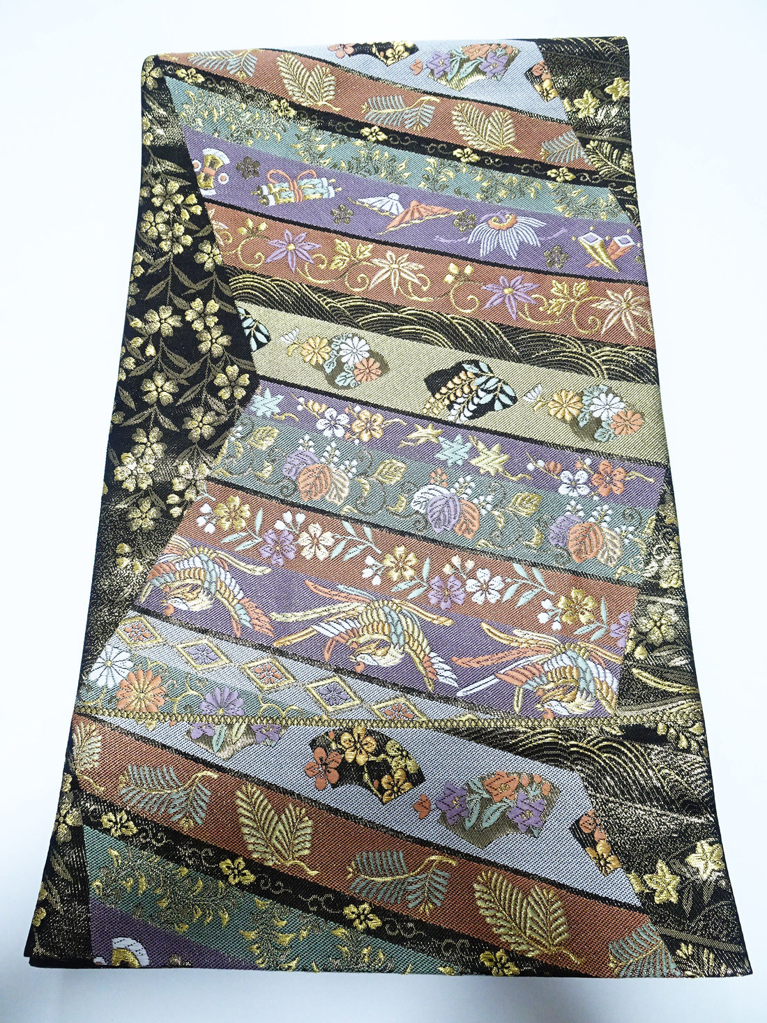 Japanese Kimono Silk Fukuro Woven Classic Pattern 13733