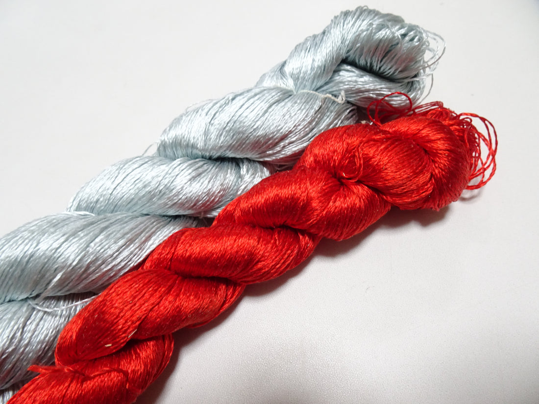 Japanese Vintage Twisted Silk Thread 2sets Embroidery 18396