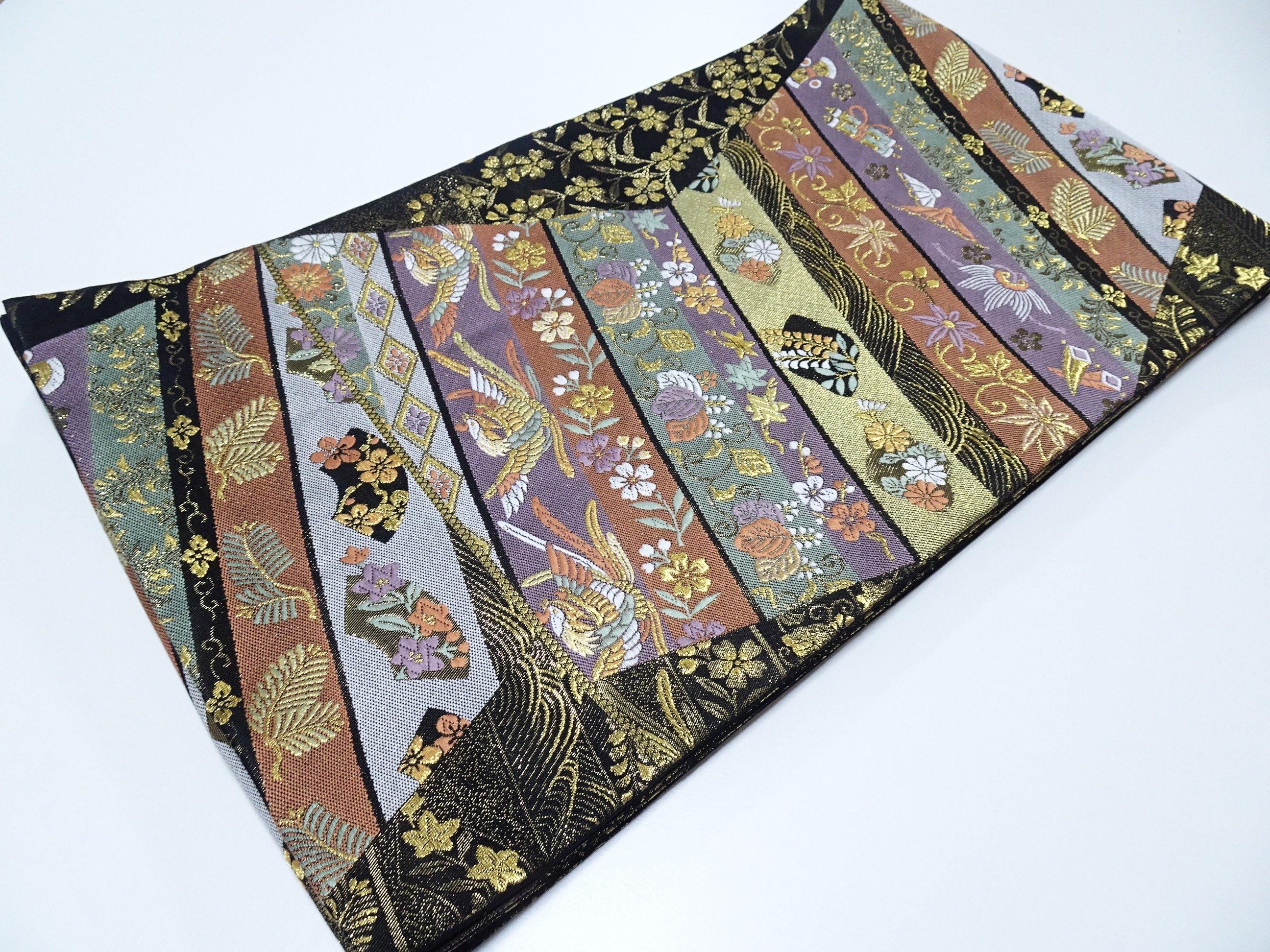 Japanese Kimono Silk Fukuro Woven Classic Pattern 13733