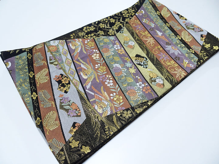 Japanese Kimono Silk Fukuro Woven Classic Pattern 13733