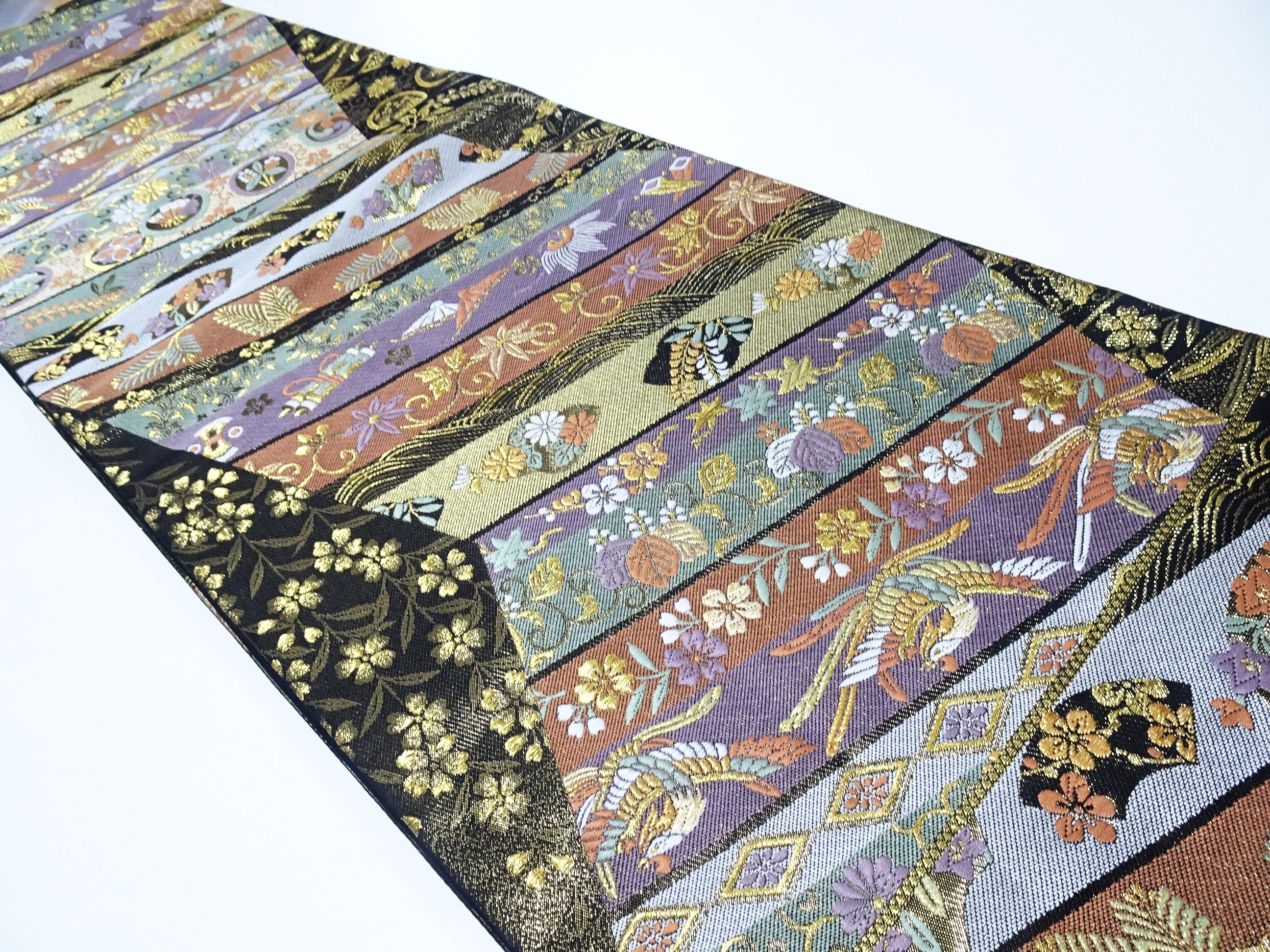 Japanese Kimono Silk Fukuro Woven Classic Pattern 13733