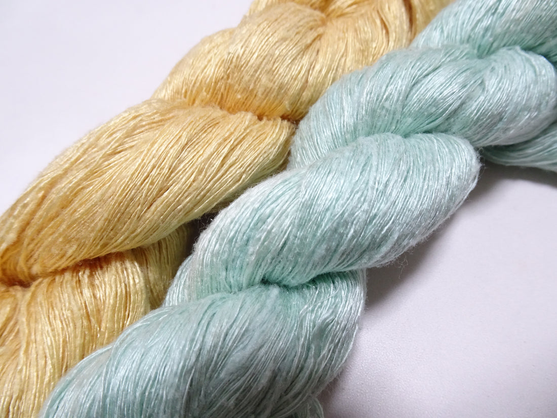 Japanese Vintage Mawata Tsumugi Fine Quality Silk Thread 2sets embroidery & Weave 17039