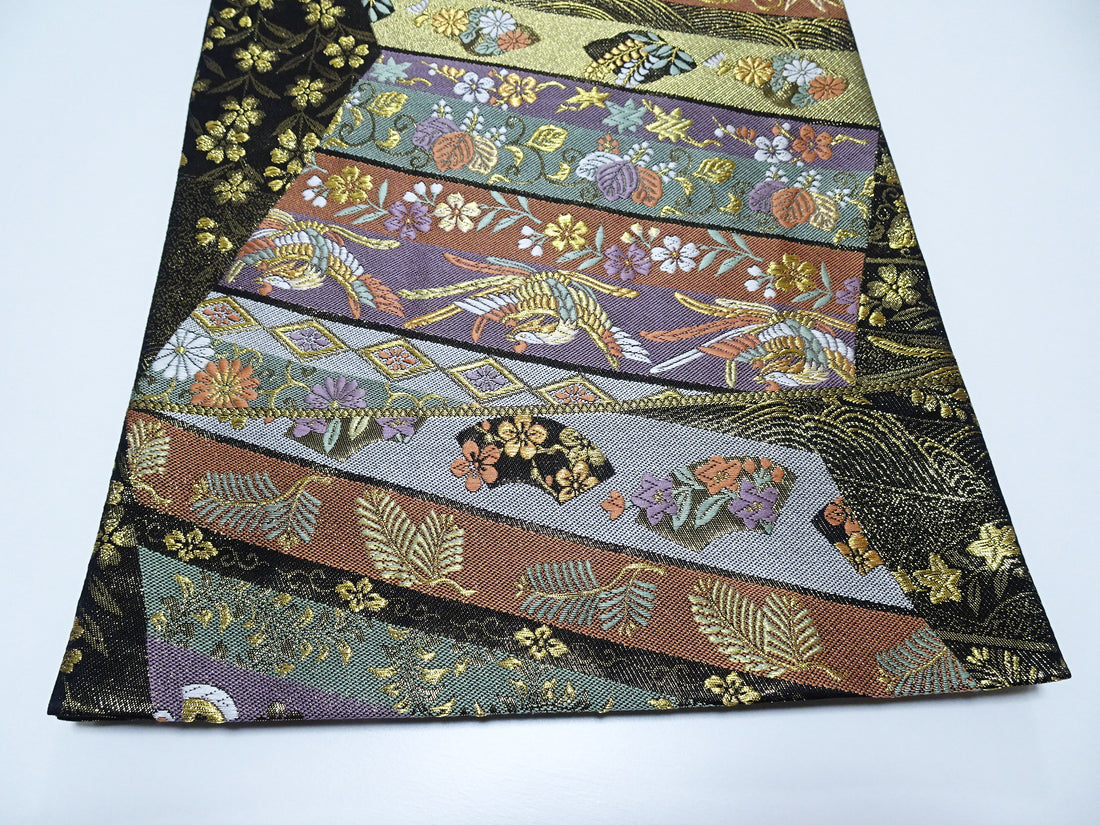 Japanese Kimono Silk Fukuro Woven Classic Pattern 13733