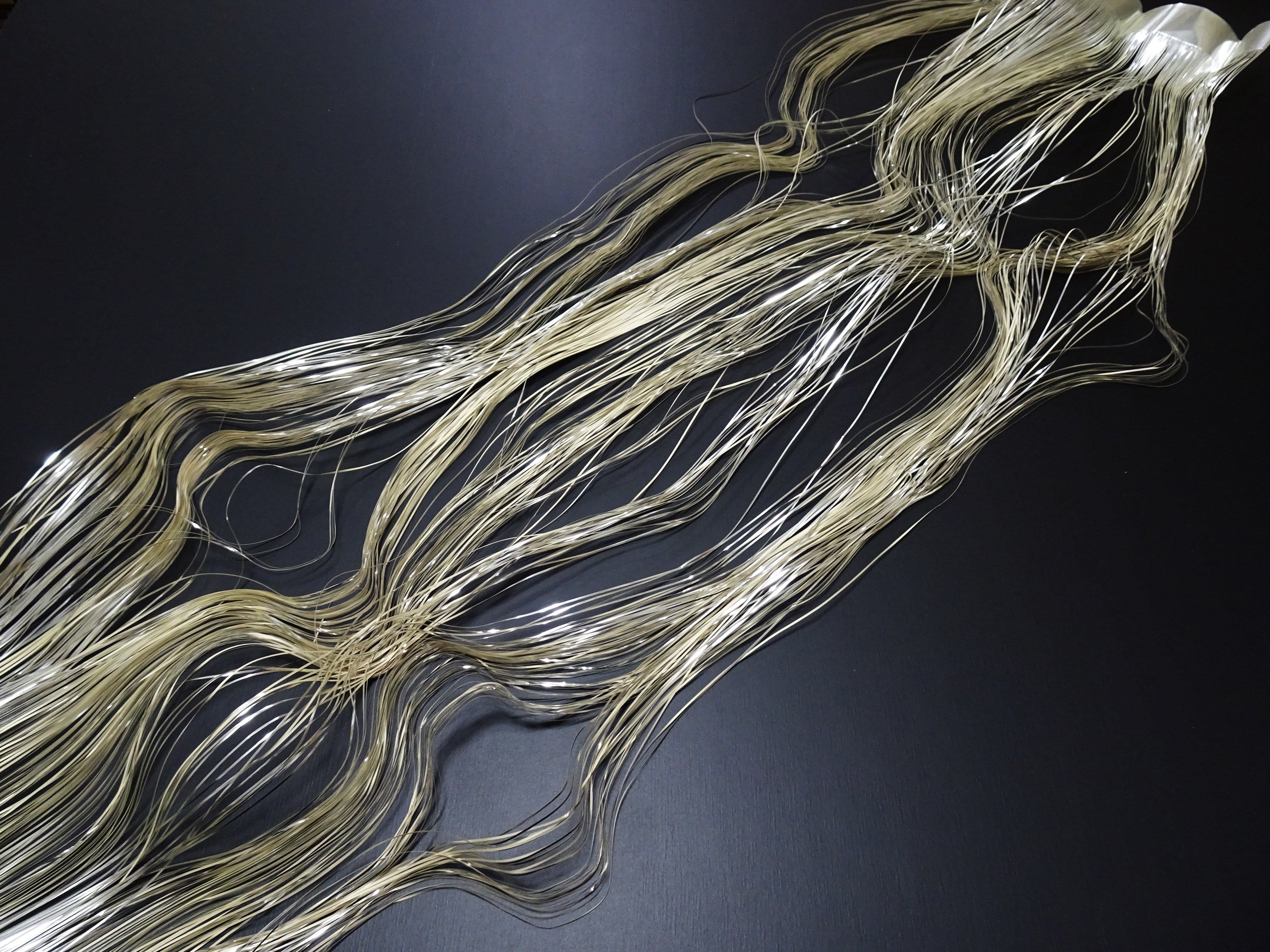 Super Rare Vintage Saga Nishiki Flat Real Silver Leaf Thread – Premium Hira-haku, Traditional Japanese Textile Material 16006