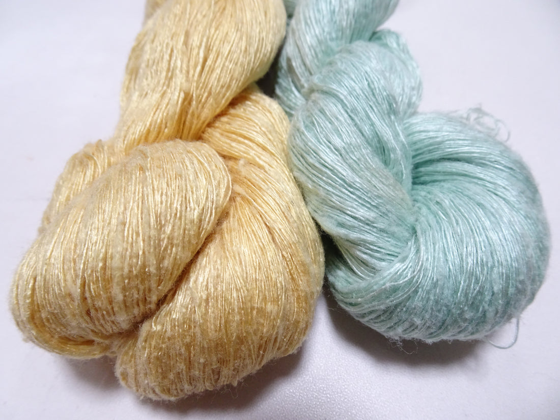 Japanese Vintage Mawata Tsumugi Fine Quality Silk Thread 2sets embroidery & Weave 17039