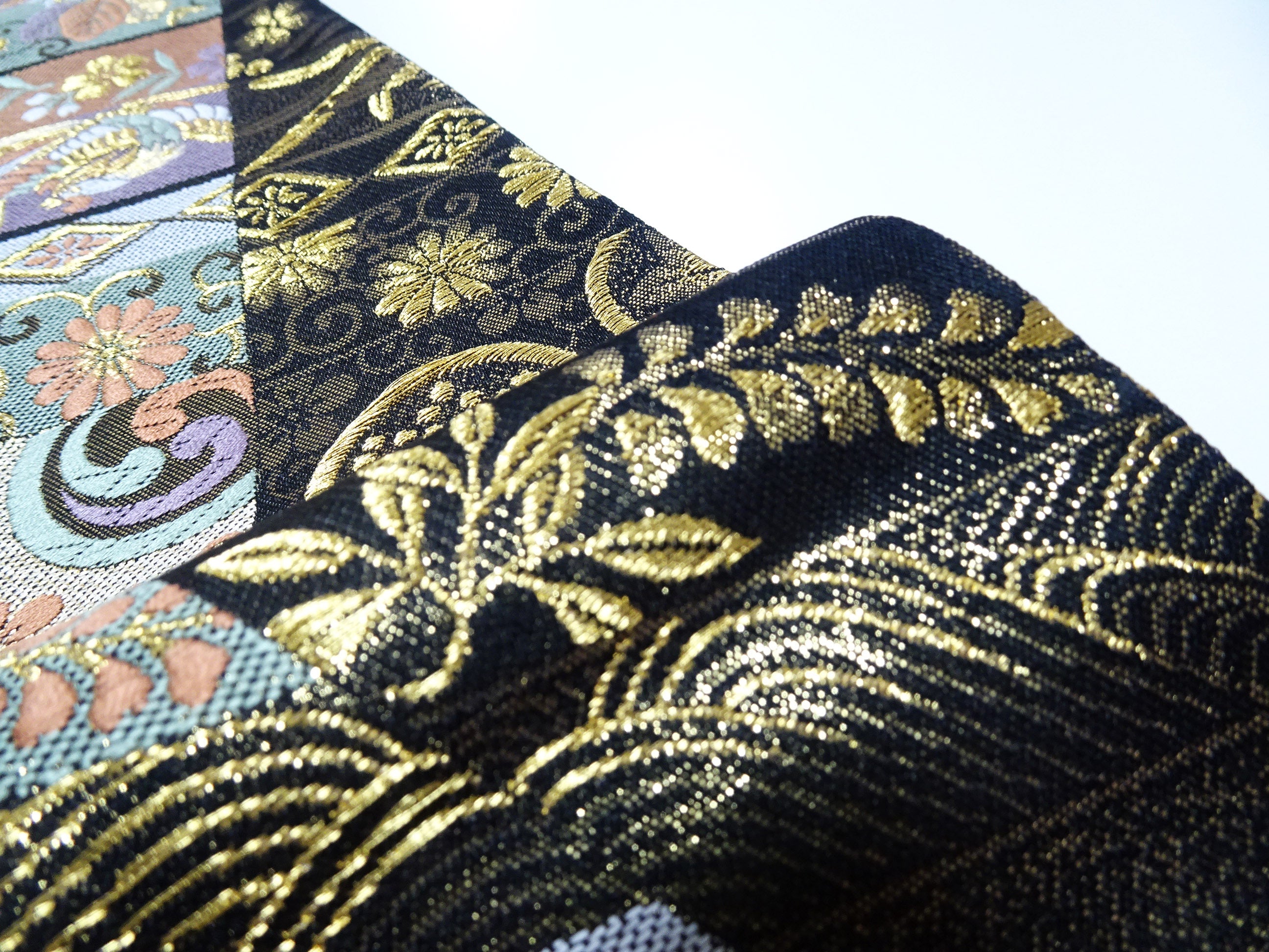 Japanese Kimono Silk Fukuro Woven Classic Pattern 13733