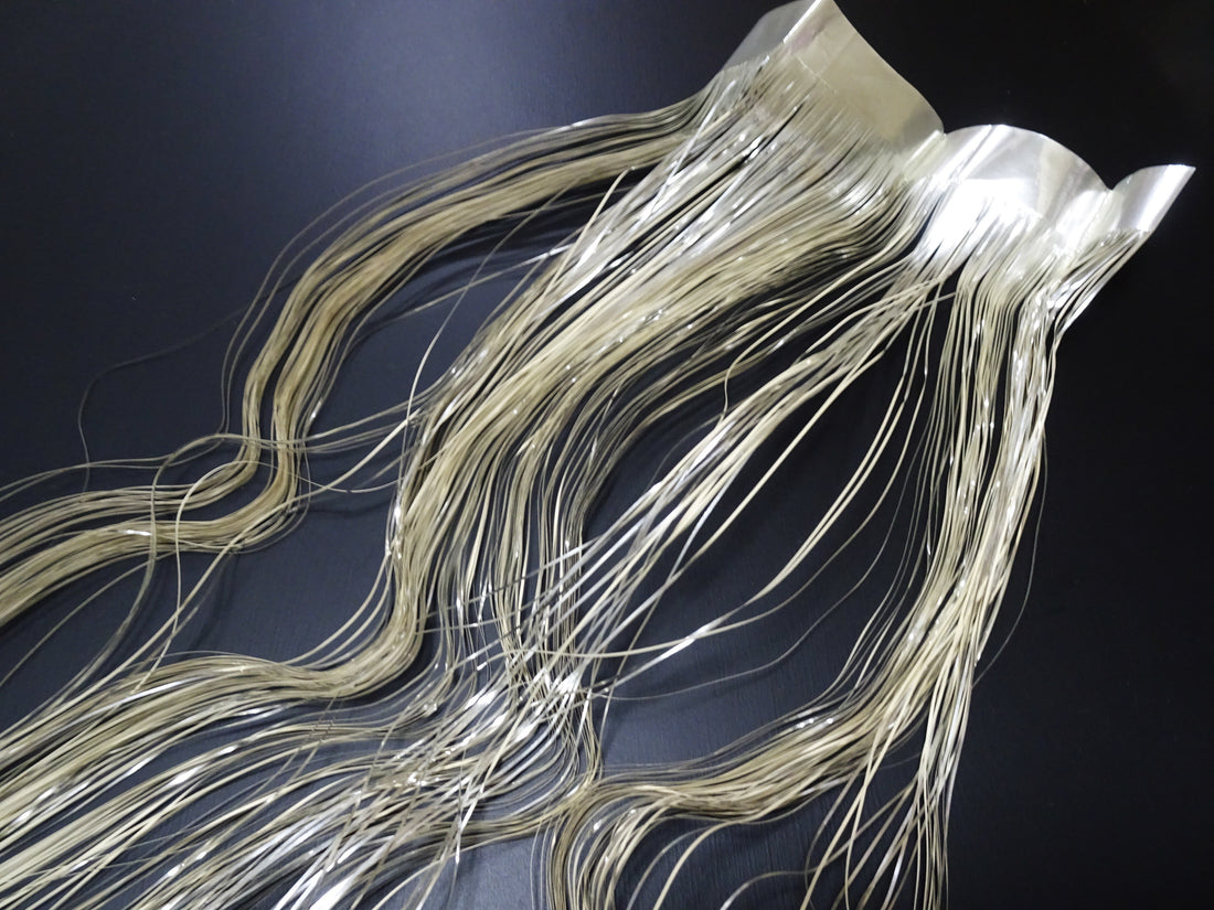 Super Rare Vintage Saga Nishiki Flat Real Silver Leaf Thread – Premium Hira-haku, Traditional Japanese Textile Material 16006