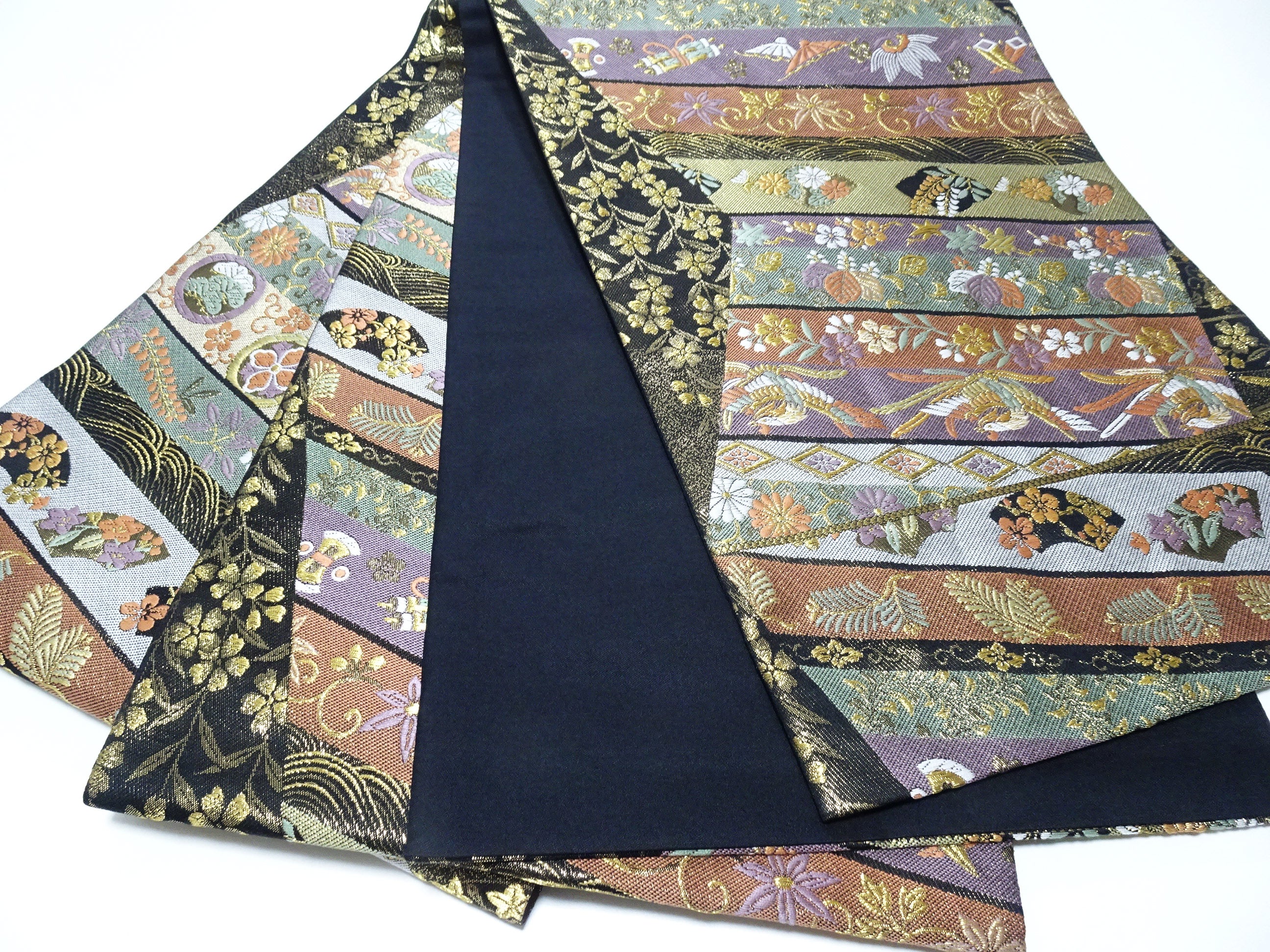 Japanese Kimono Silk Fukuro Woven Classic Pattern 13733