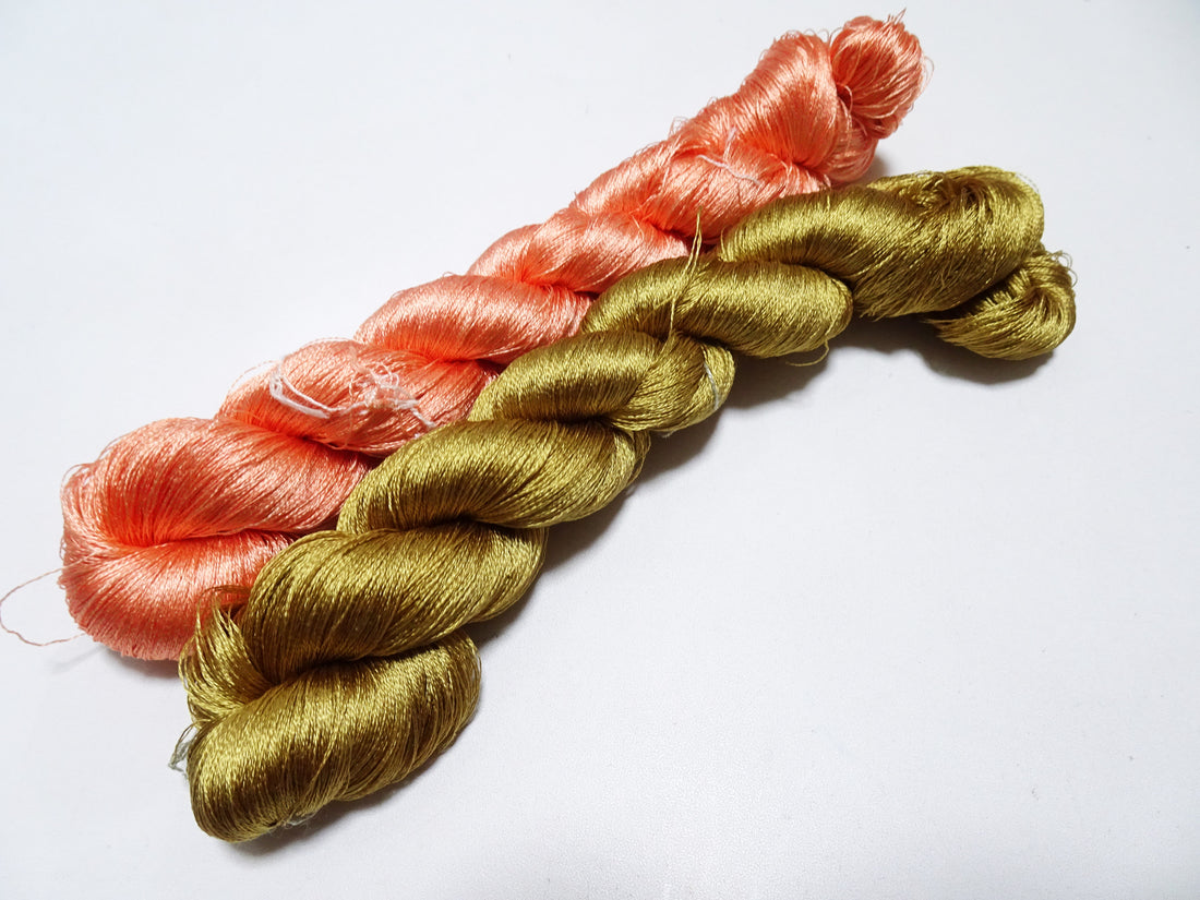 Japanese Vintage Twisted Silk Thread 2sets Embroidery 17360