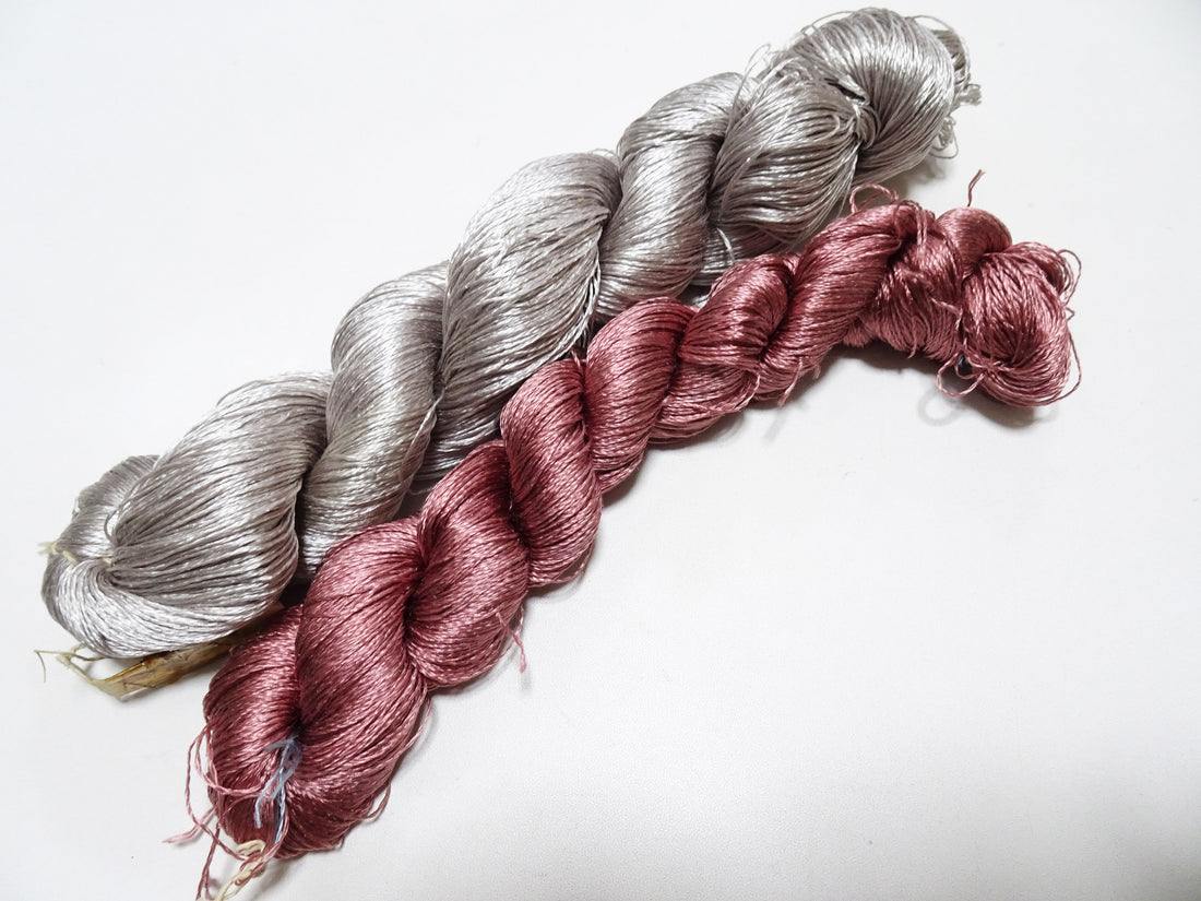 Japanese Vintage Twisted Silk Thread 2sets Embroidery 18398