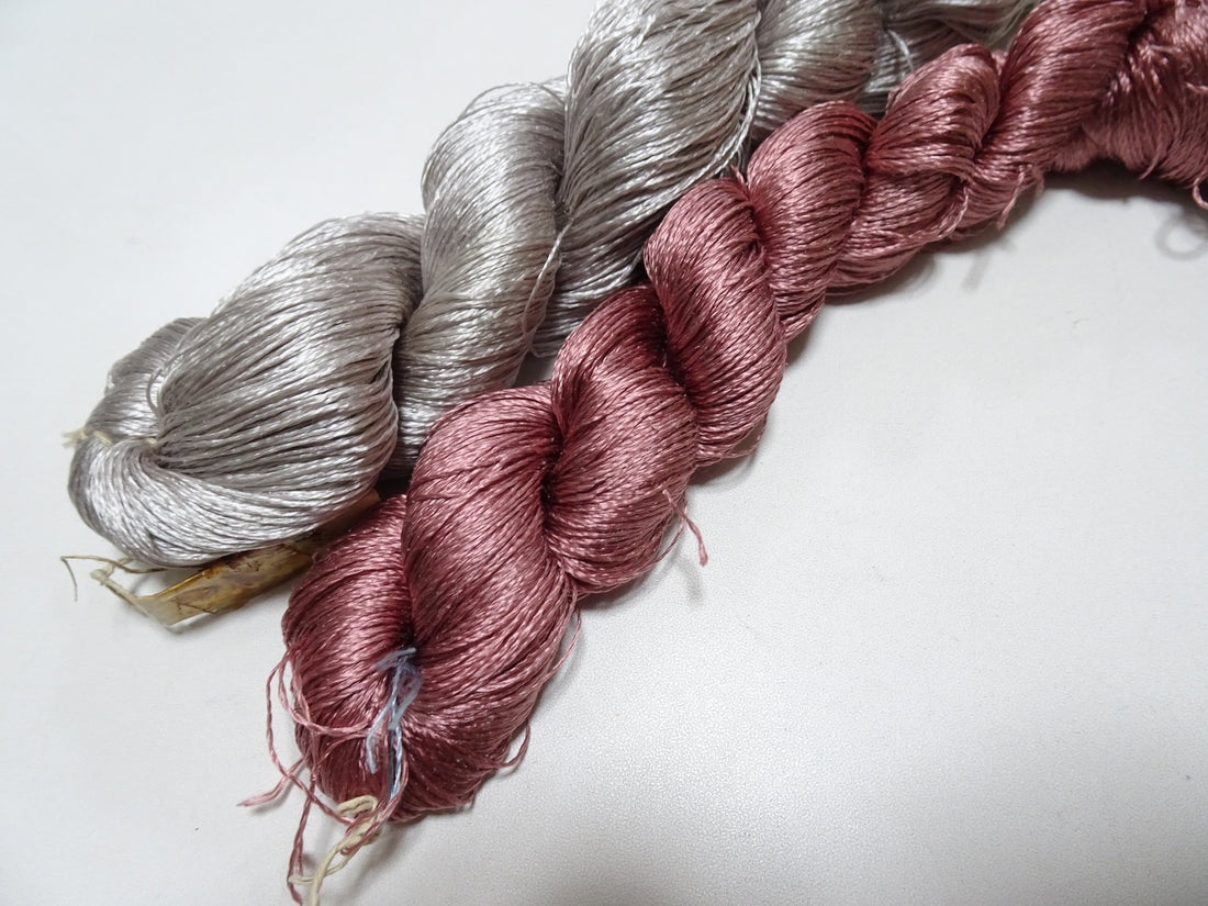 Japanese Vintage Twisted Silk Thread 2sets Embroidery 18398