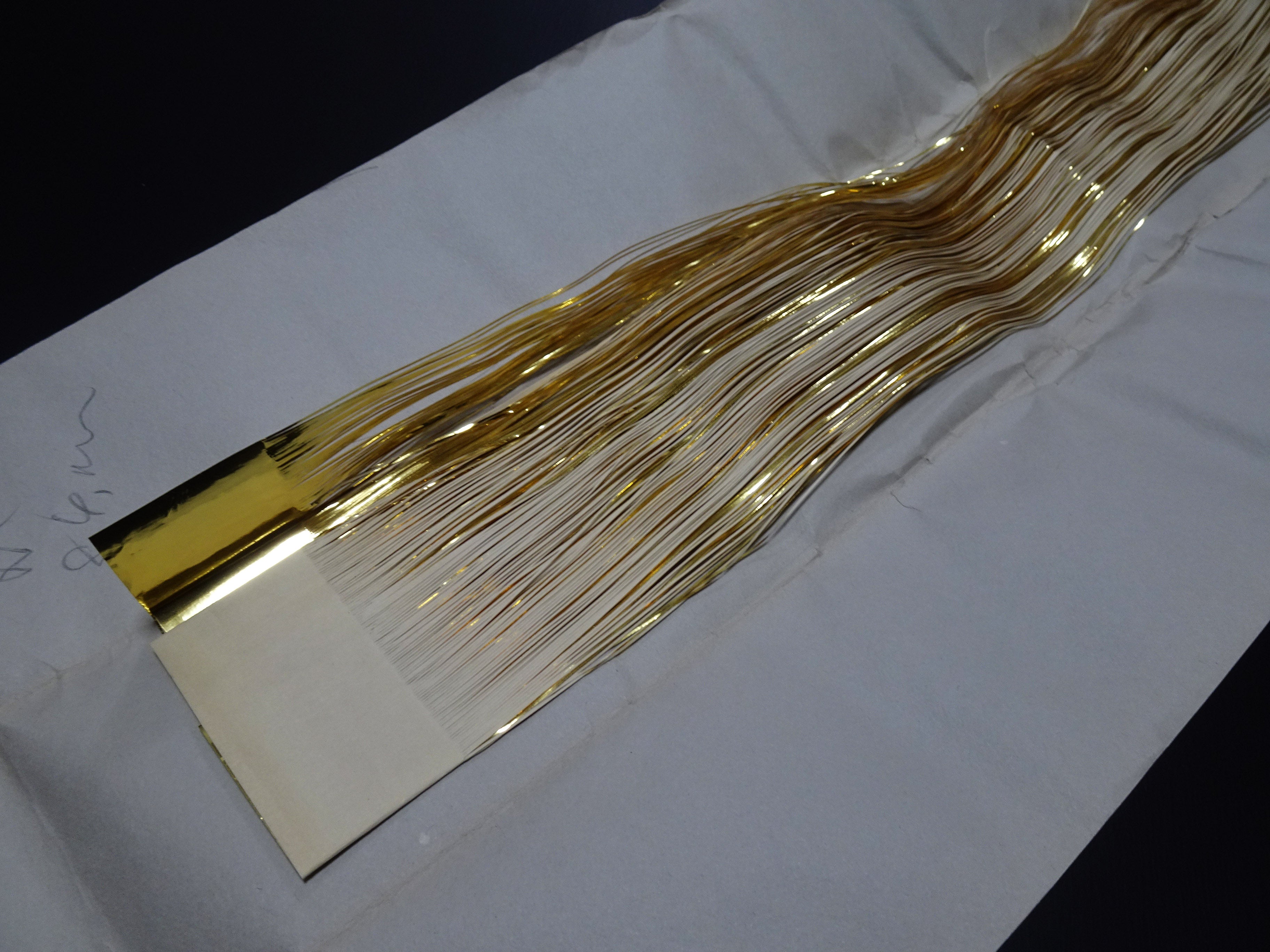 Super Rare Vintage Saga Nishiki Flat Semi-Real Gold Leaf Thread – Premium Hira-haku, Traditional Japanese Textile Material 16007