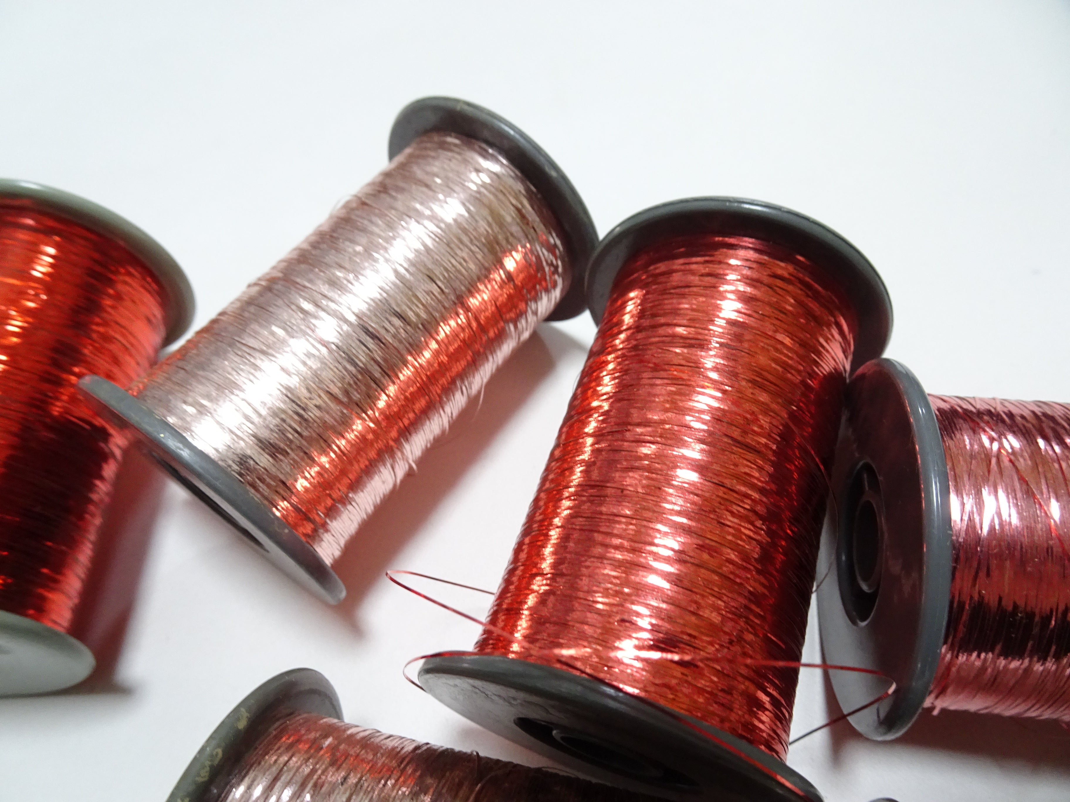 Japanese Vintage Metal thread flat type Hirahaku 5set Aluminum foil ...