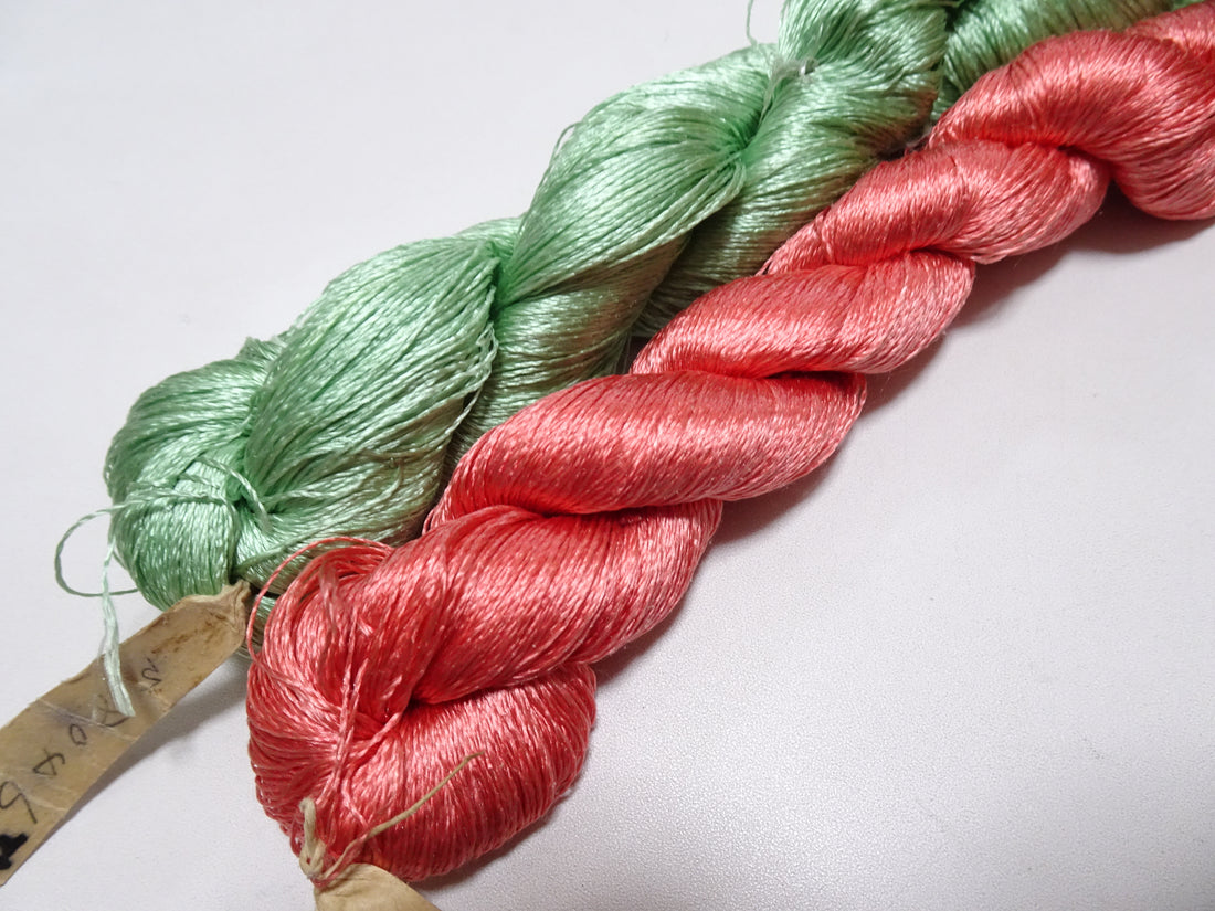 Japanese Vintage Twisted Silk Thread 2sets Embroidery 18399
