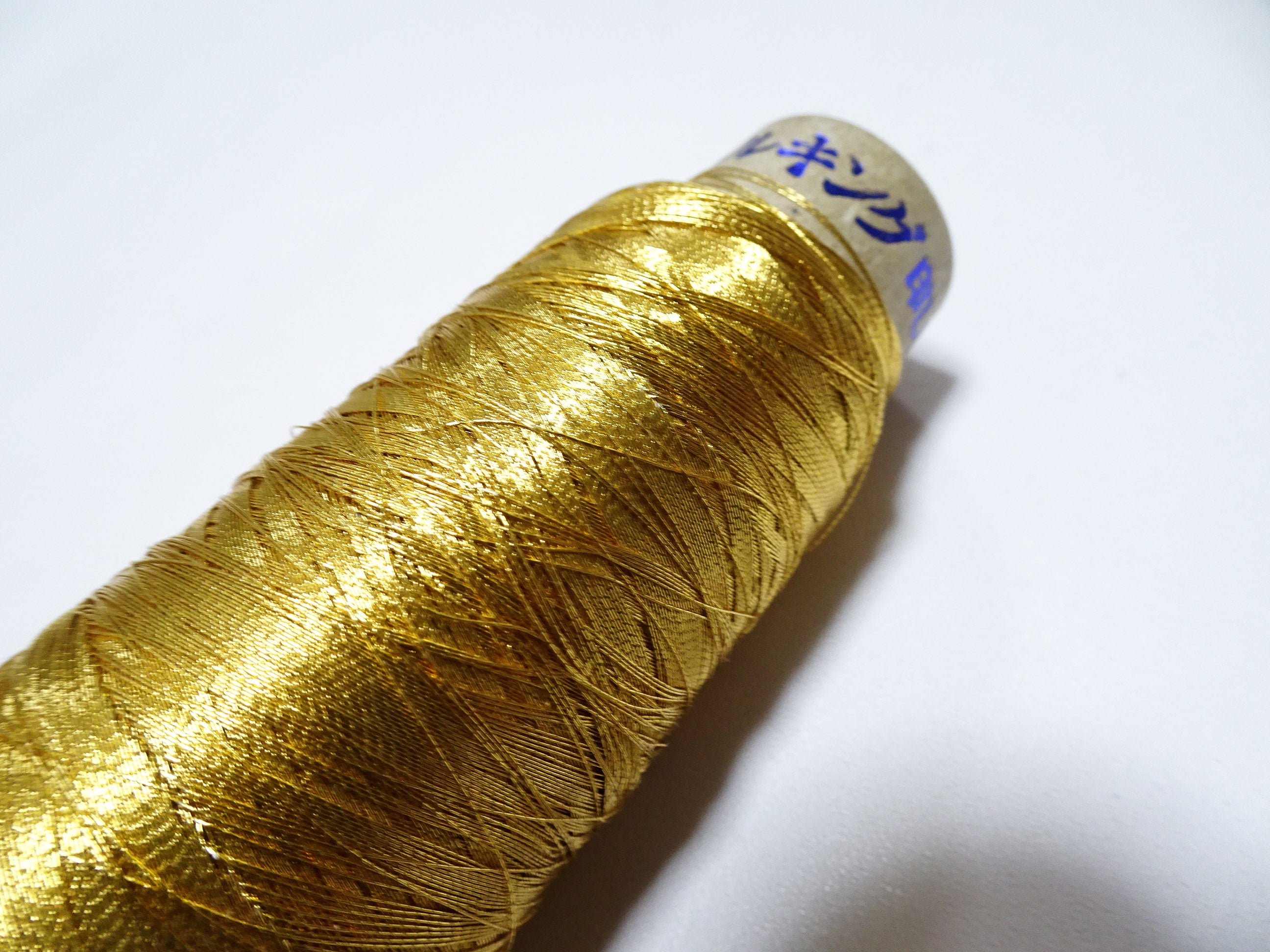 Limited 1 Special Price! More 400M Japanese Vintage Rare Superb 24K gold leaf thread embroidery  0.16mm