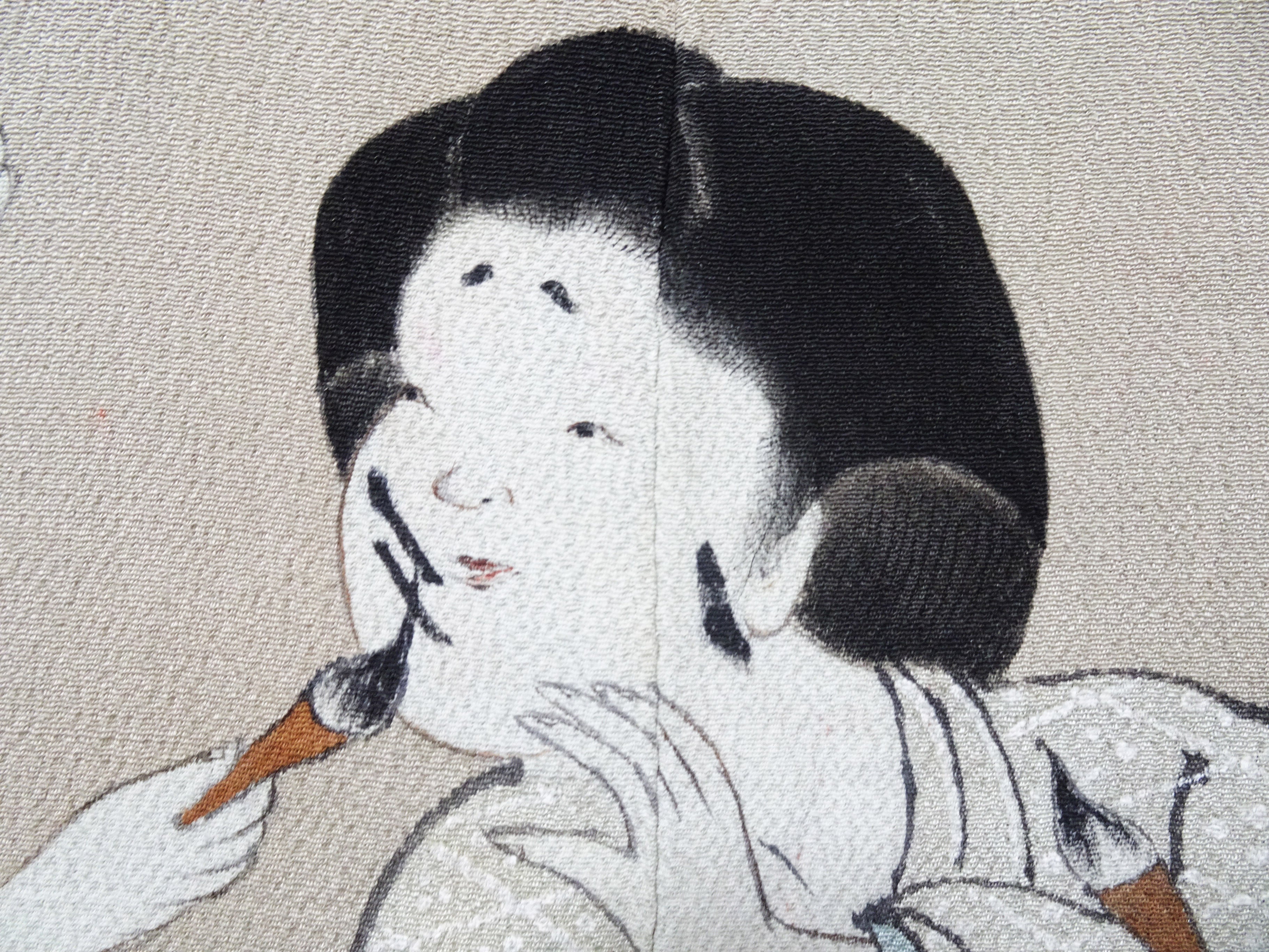 Antique Rare Edo–Meiji Men's Kimono with Yuna Bathhouse Scene 18104