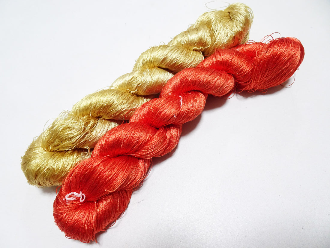 Japanese Vintage Twisted Silk Thread 2sets Embroidery 17365