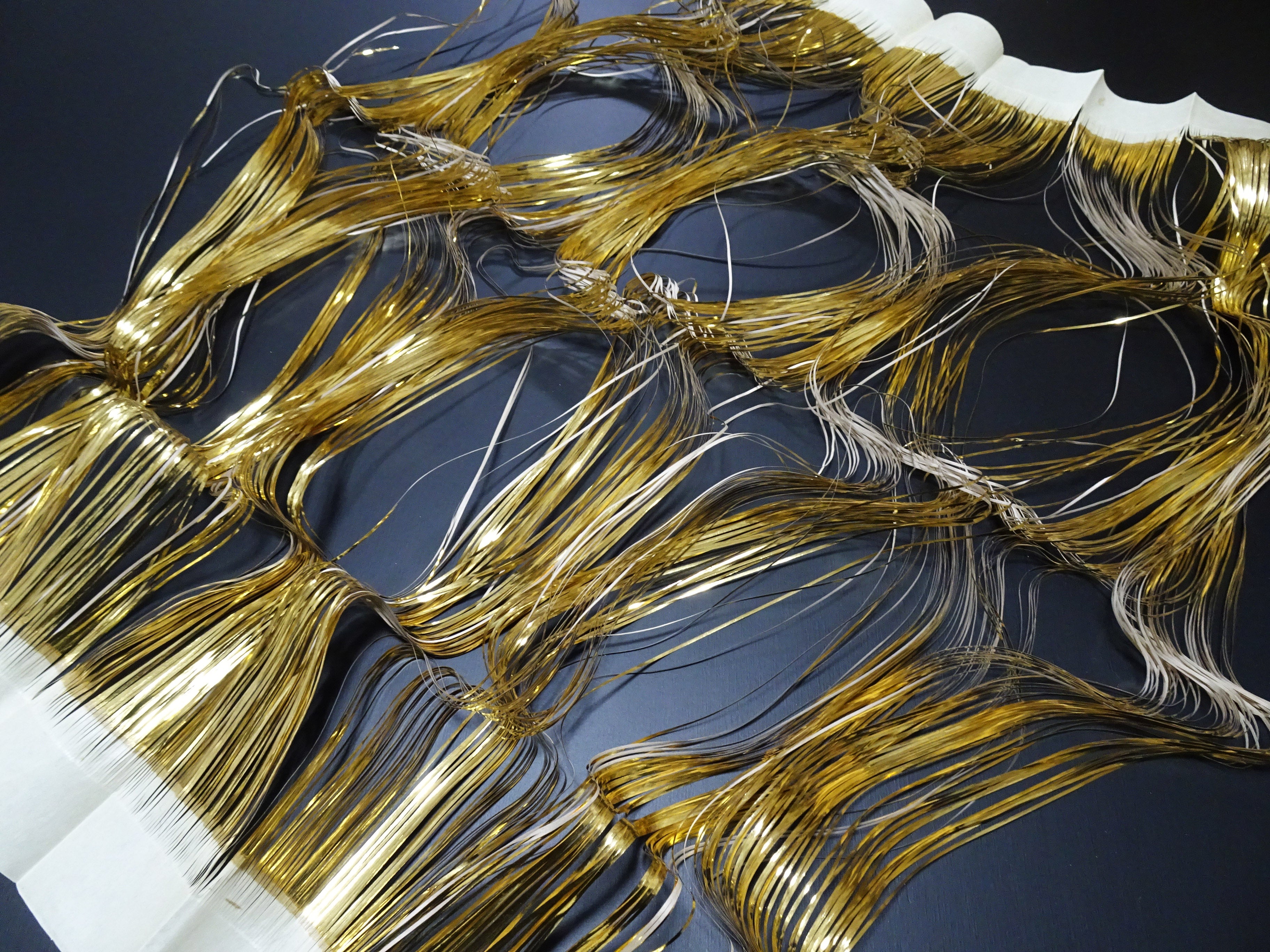 Super Rare Vintage Saga Nishiki Flat 24K Gold Leaf Thread – Premium Hira-haku, Traditional Japanese Textile Material 16009